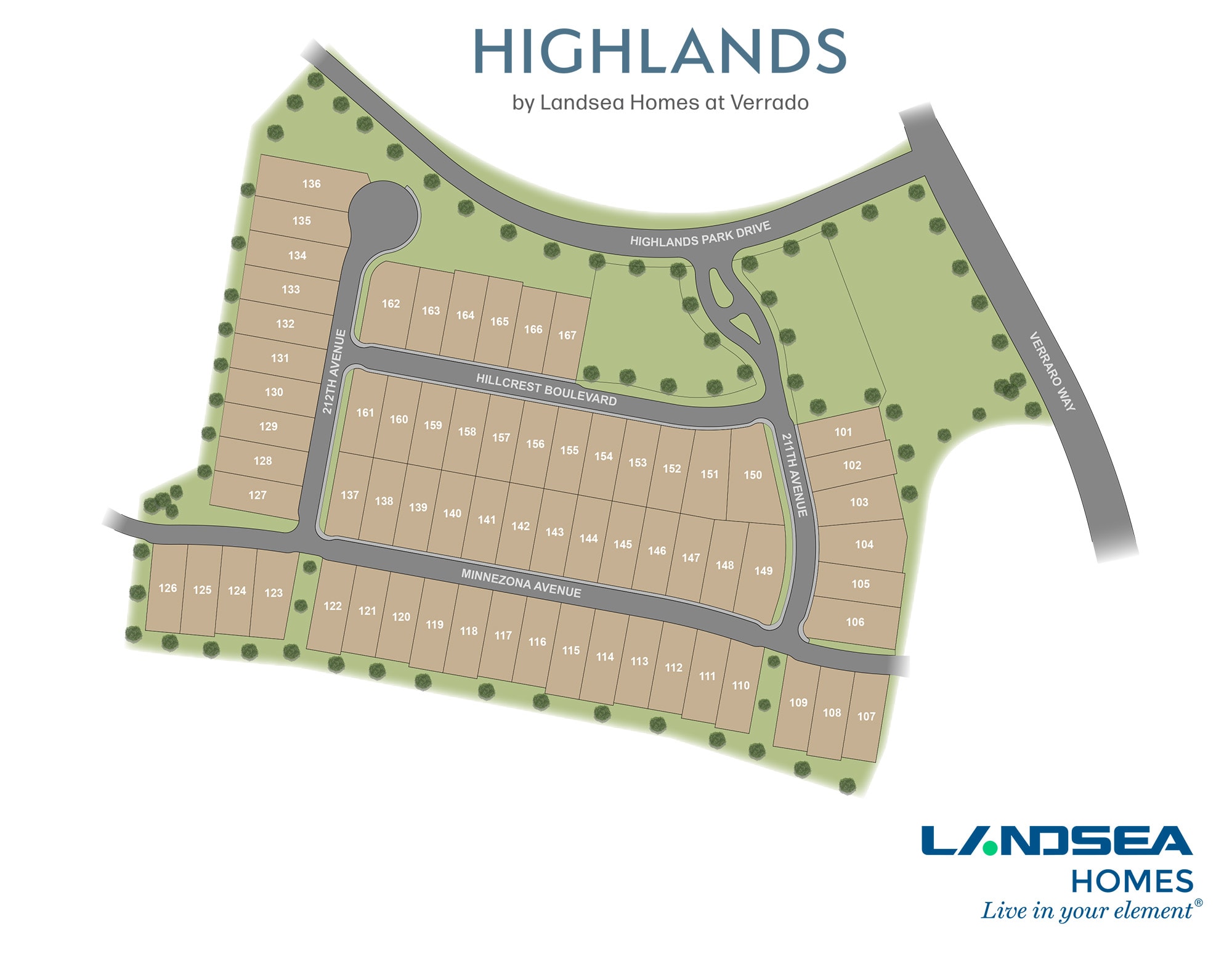 Community Map | Highlands | Verrado | New homes in Buckeye, Arizona | Landsea Homes