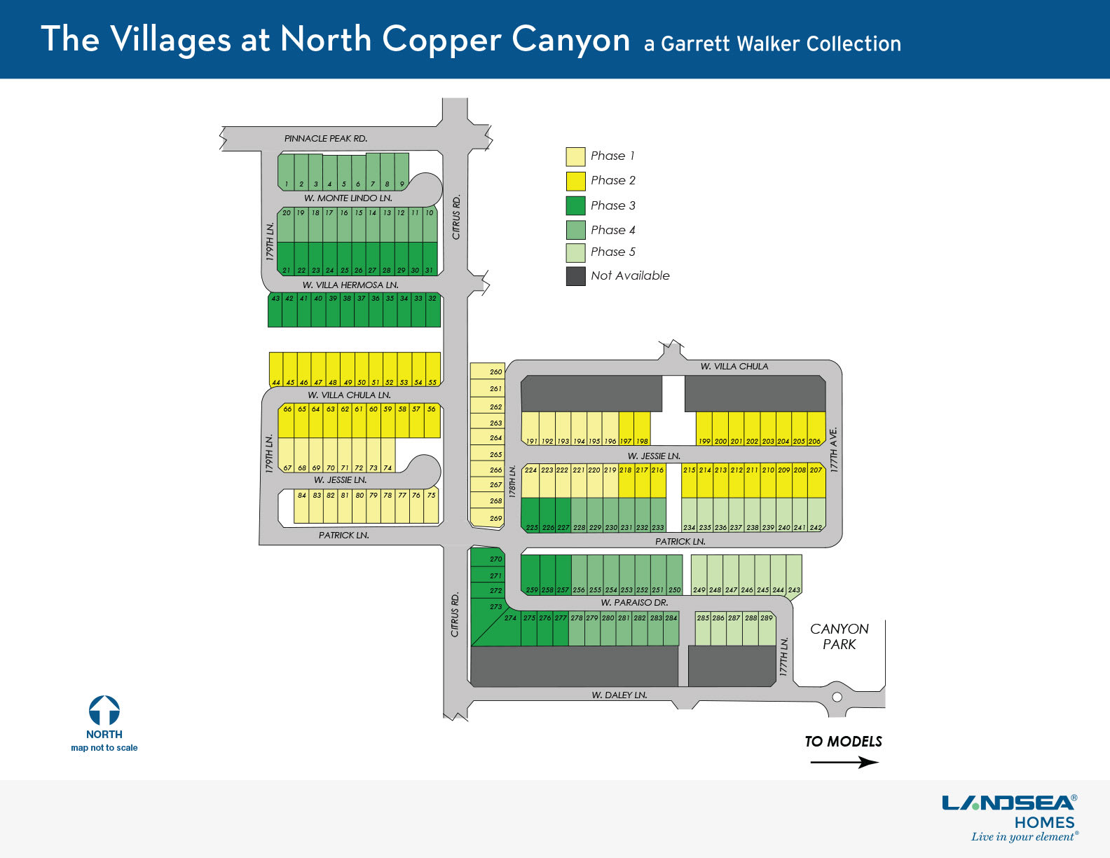 Community Map | The Villages At North Copper Canyon | New homes in Surprise, Arizona | Landsea Homes
