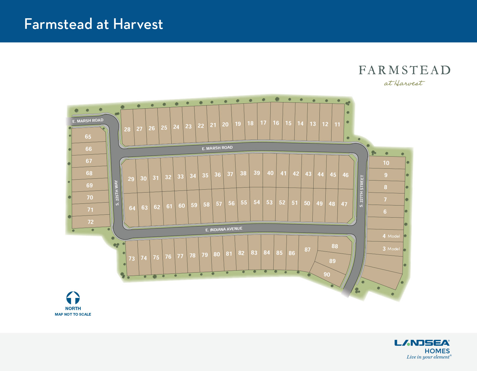 Community Map | Farmstead at Harvest | New homes in Queen Creek, Arizona | Landsea Homes