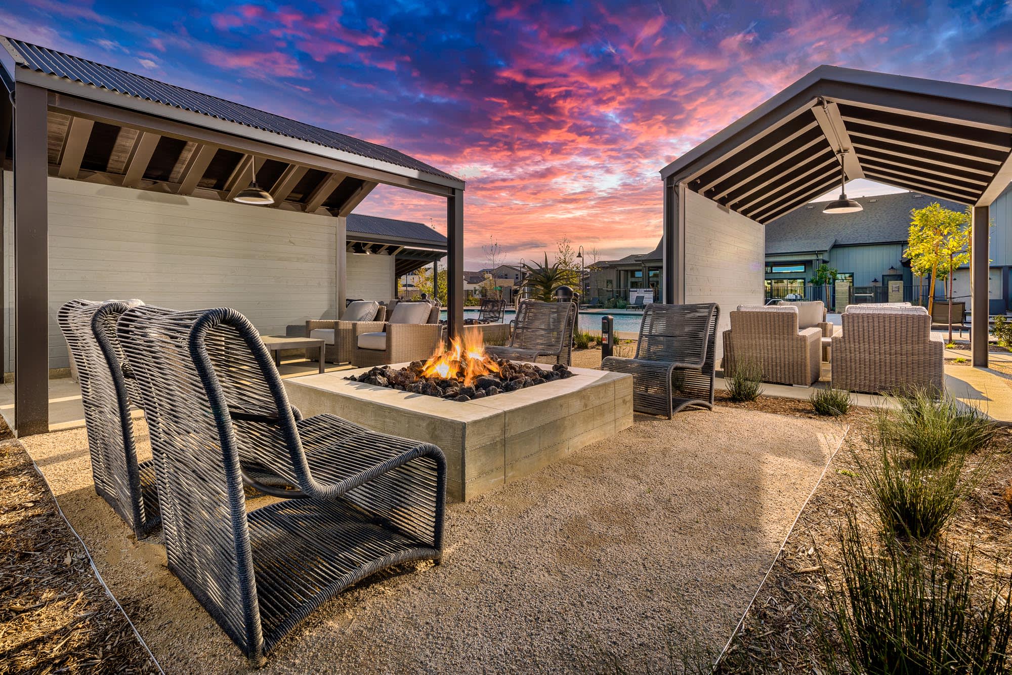 Fire Pits at ShadeTree in Ontario, California by Landsea Homes