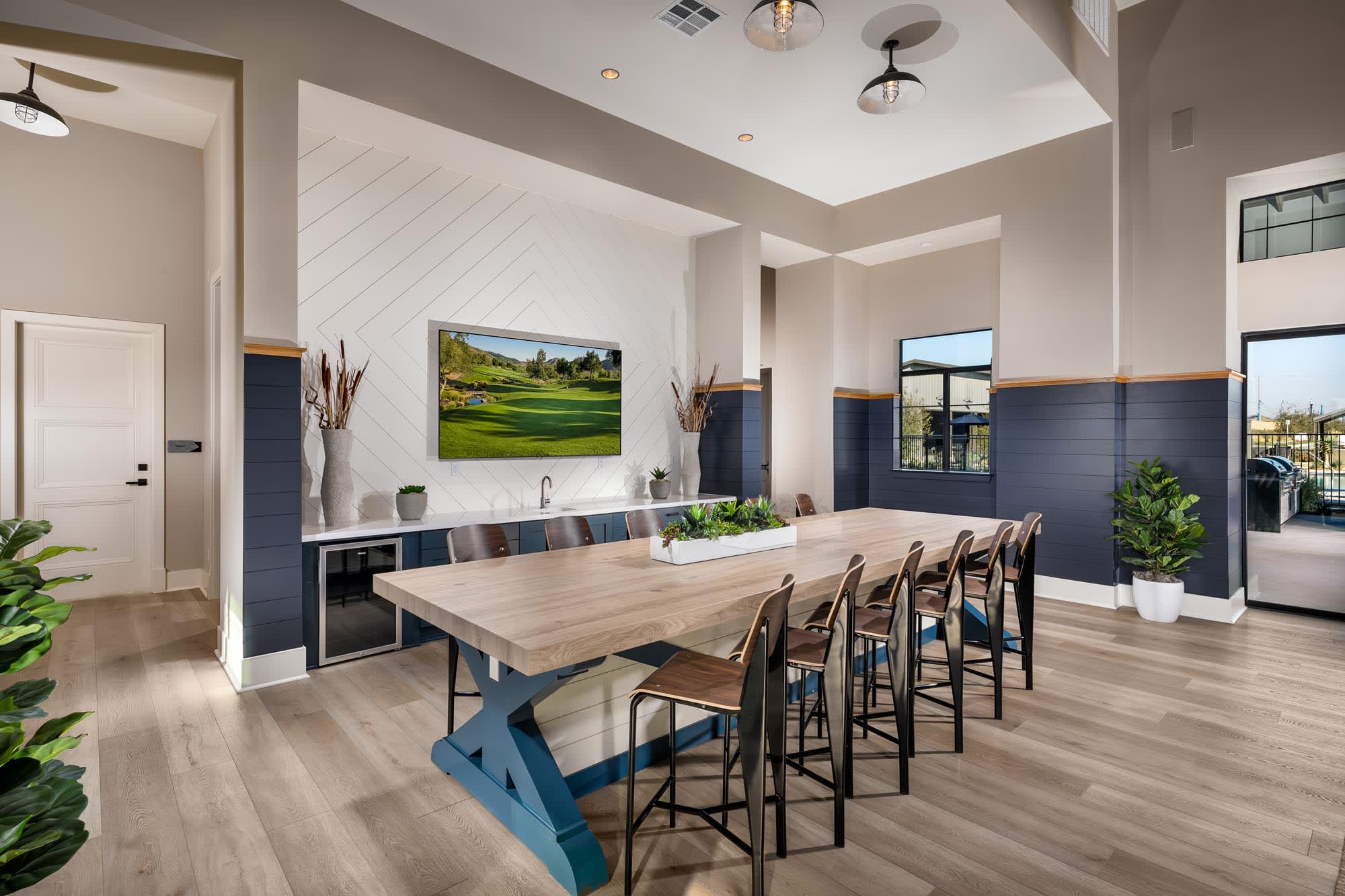 Rec Center Dining and Kitchen at ShadeTree in Ontario, California by Landsea Homes