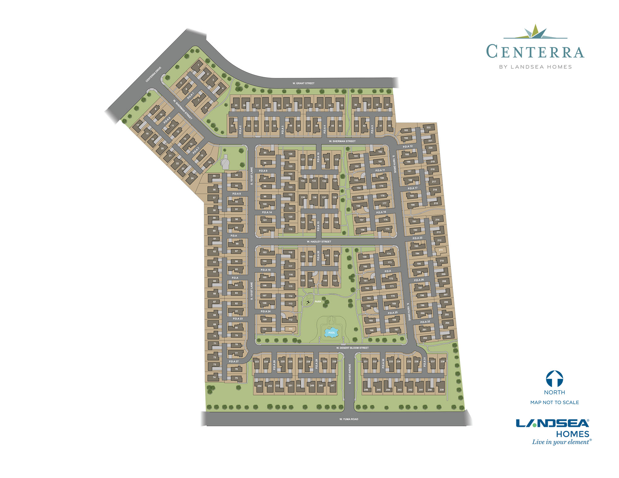 Site Map | Centerra | New homes in Goodyear, Arizona | Landsea Homes