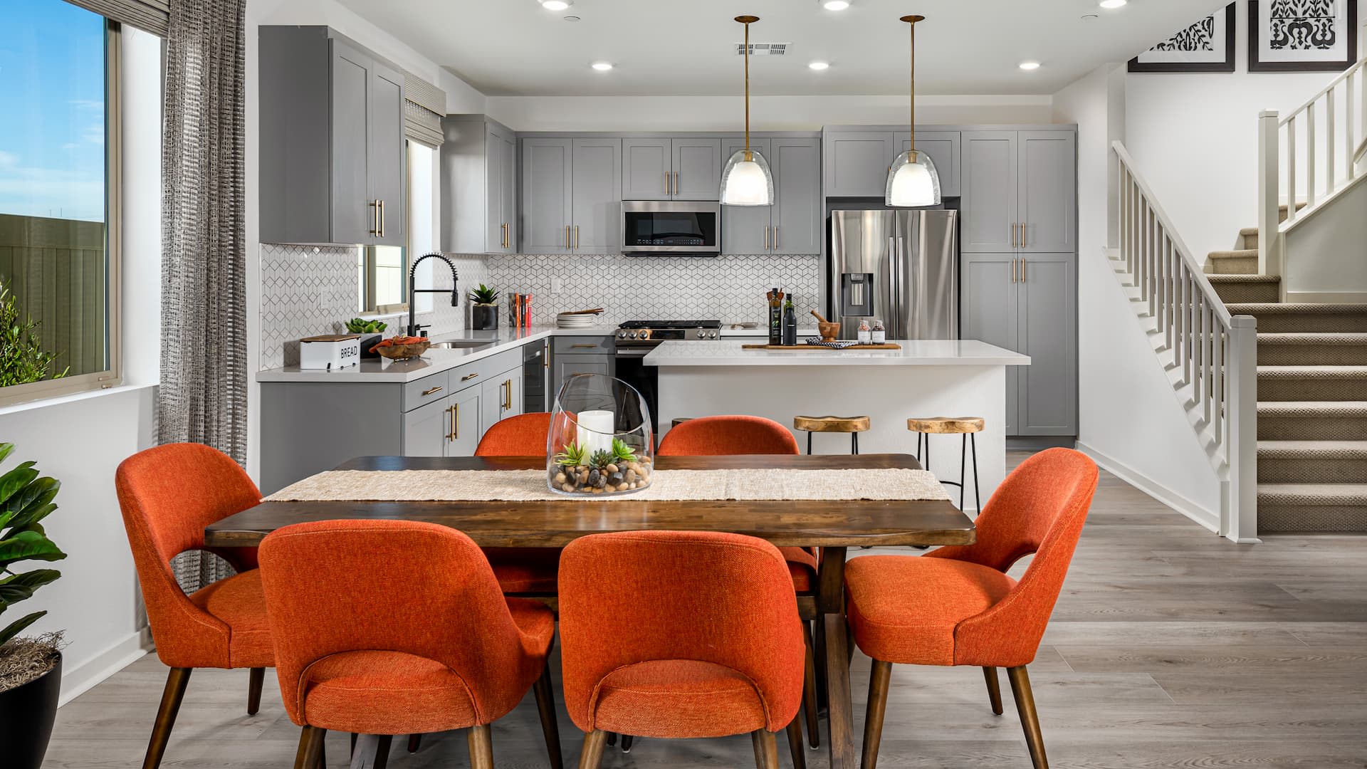 Dining and Kitchen | Plan 2 | rohe | neuhouse | New homes in Ontario, California | Landsea Homes