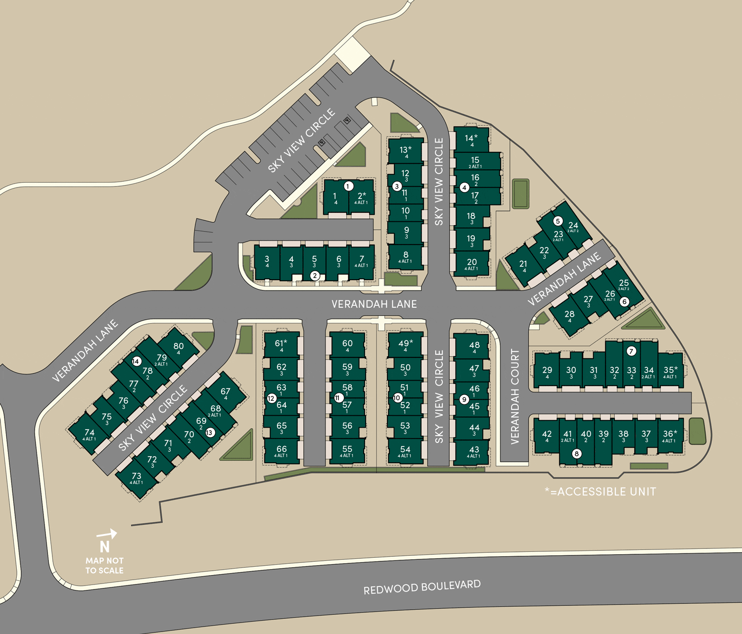 Community map for Verandah in Novato, California by Landsea Homes