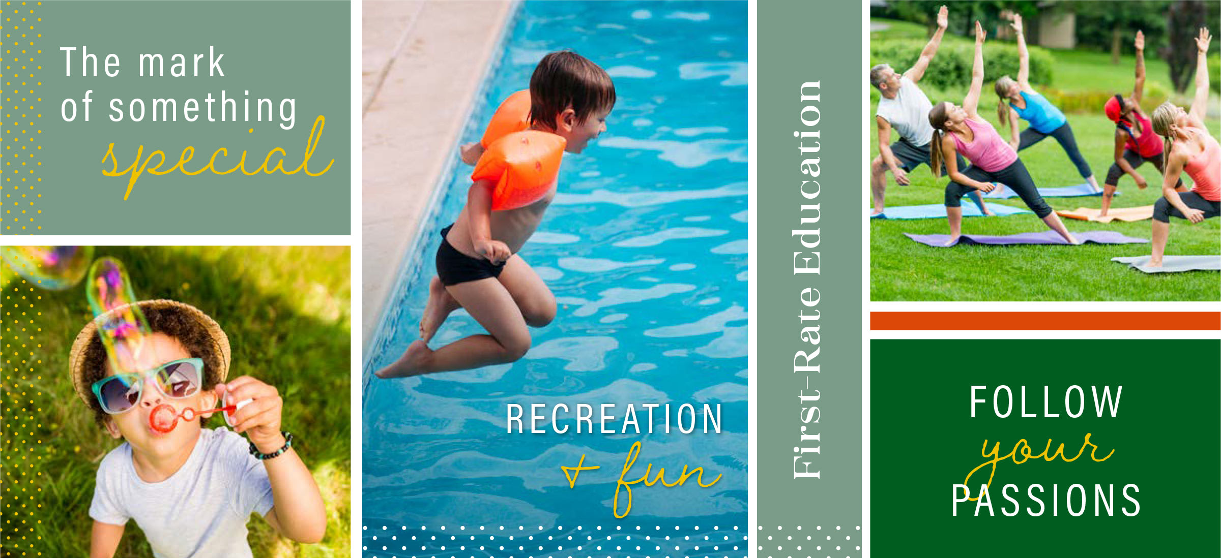 greenpointe at eastmark: the mark of something special, recreation + fun, first rate education, follow your passions