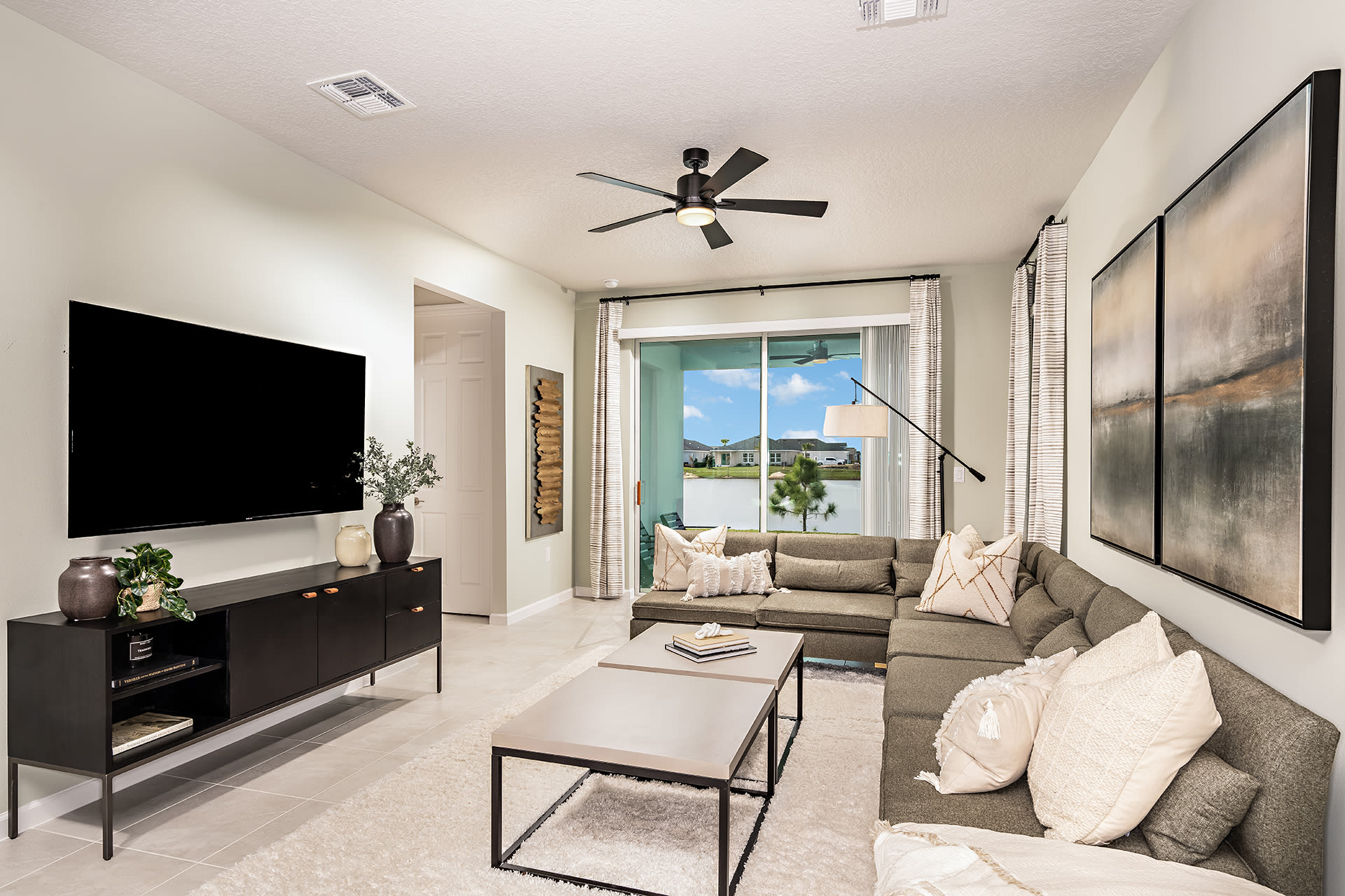 Living Room | Gardens at Waterstone in Palm Bay, FL | Landsea Homes