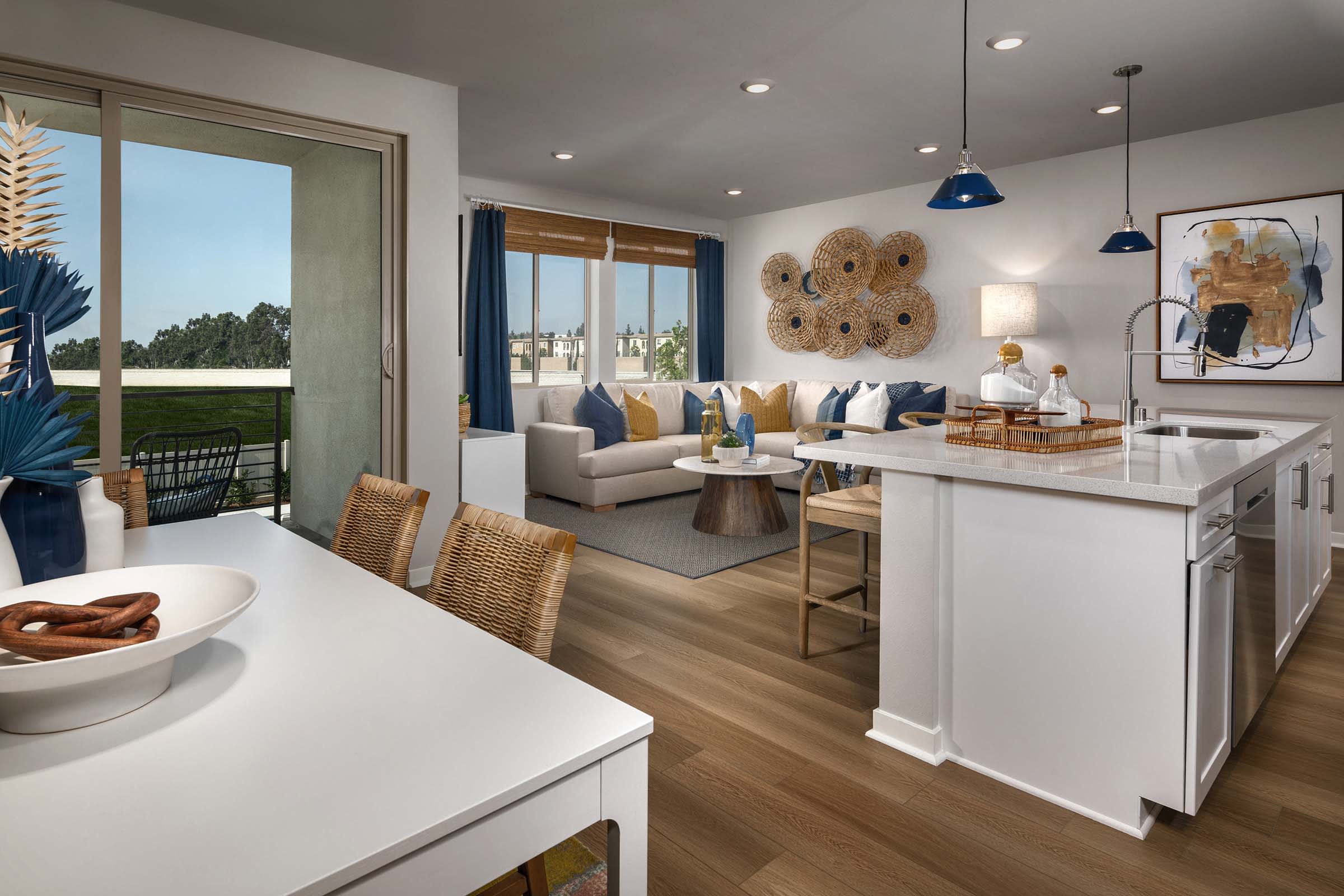 Kitchen-Great Room - Plan Three X - Hudson - New Homes in Placentia, California - Landsea Homes