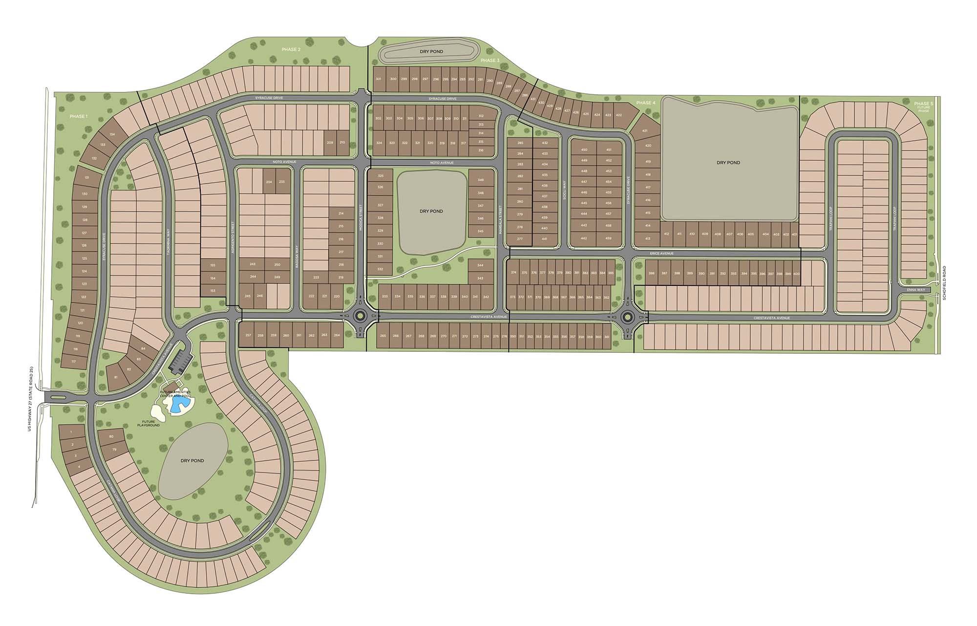 Community map of Ridgeview in Clermont, Florida by Landsea Homes