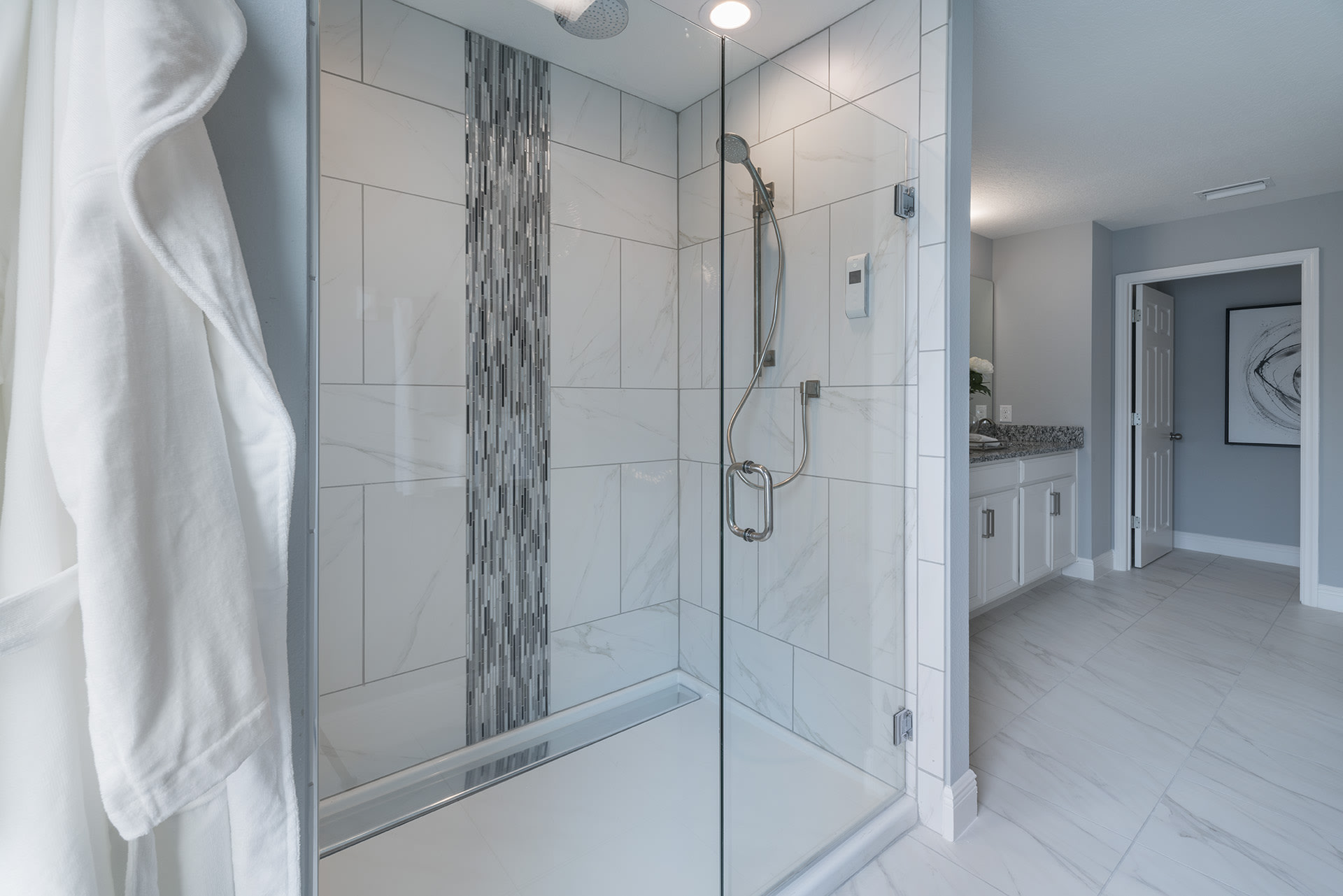 Primary Bathroom Shower | Wilshire | New Homes in Florida | Landsea Homes