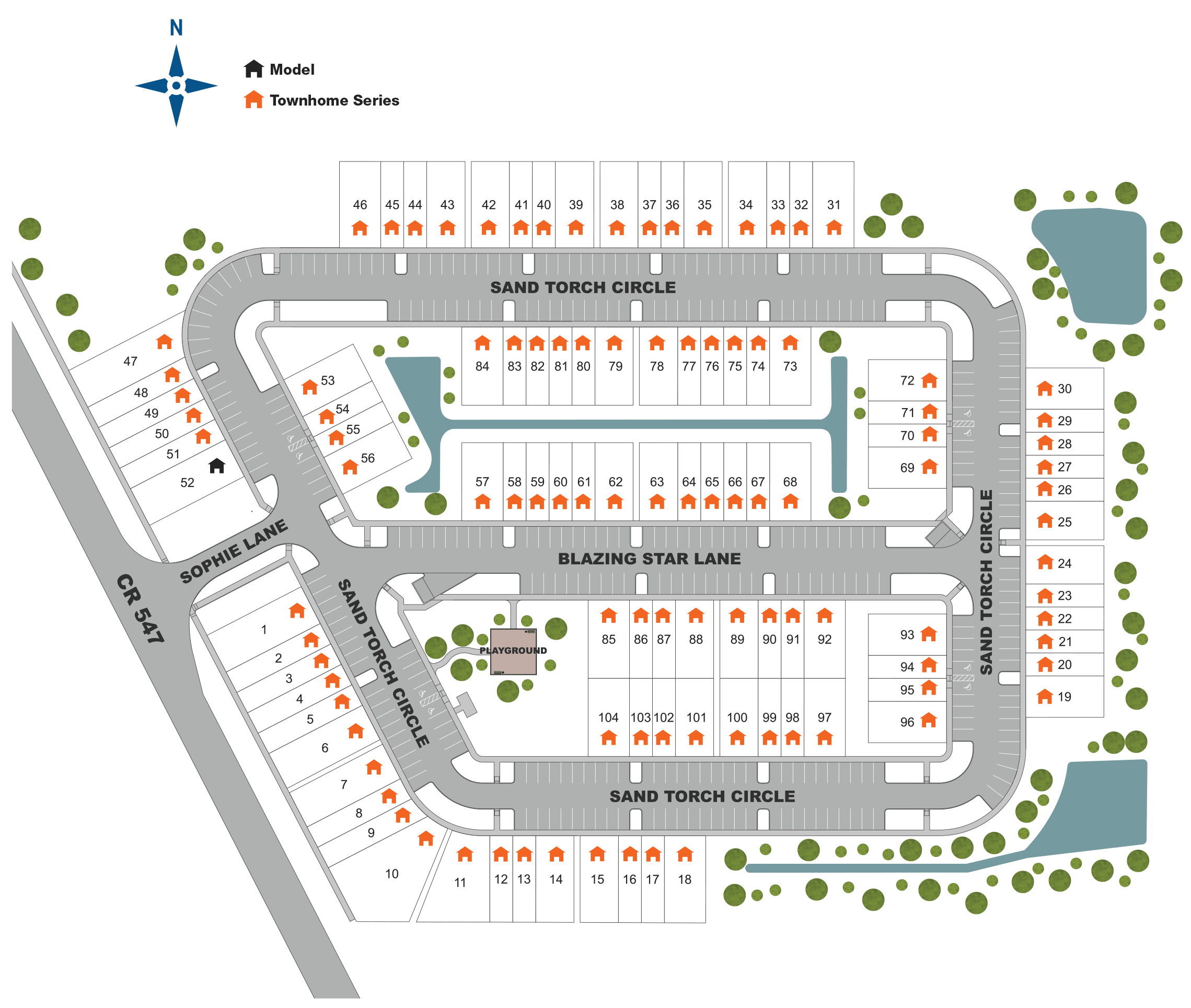 Community Map of Legacy Landings by Landsea Homes