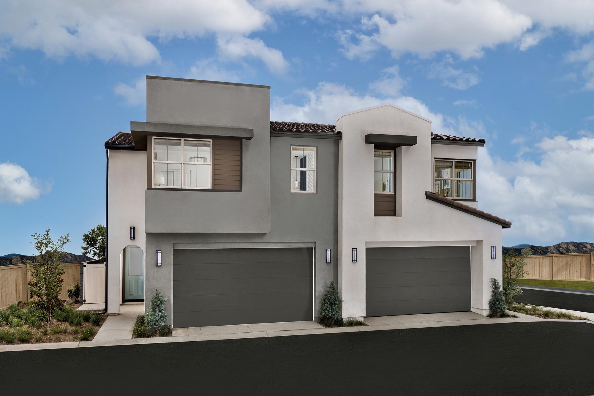 Exterior | Plan Two & Three | Clementine | Narra Hills | New Paired Homes in North Fontana, CA | Landsea Homes