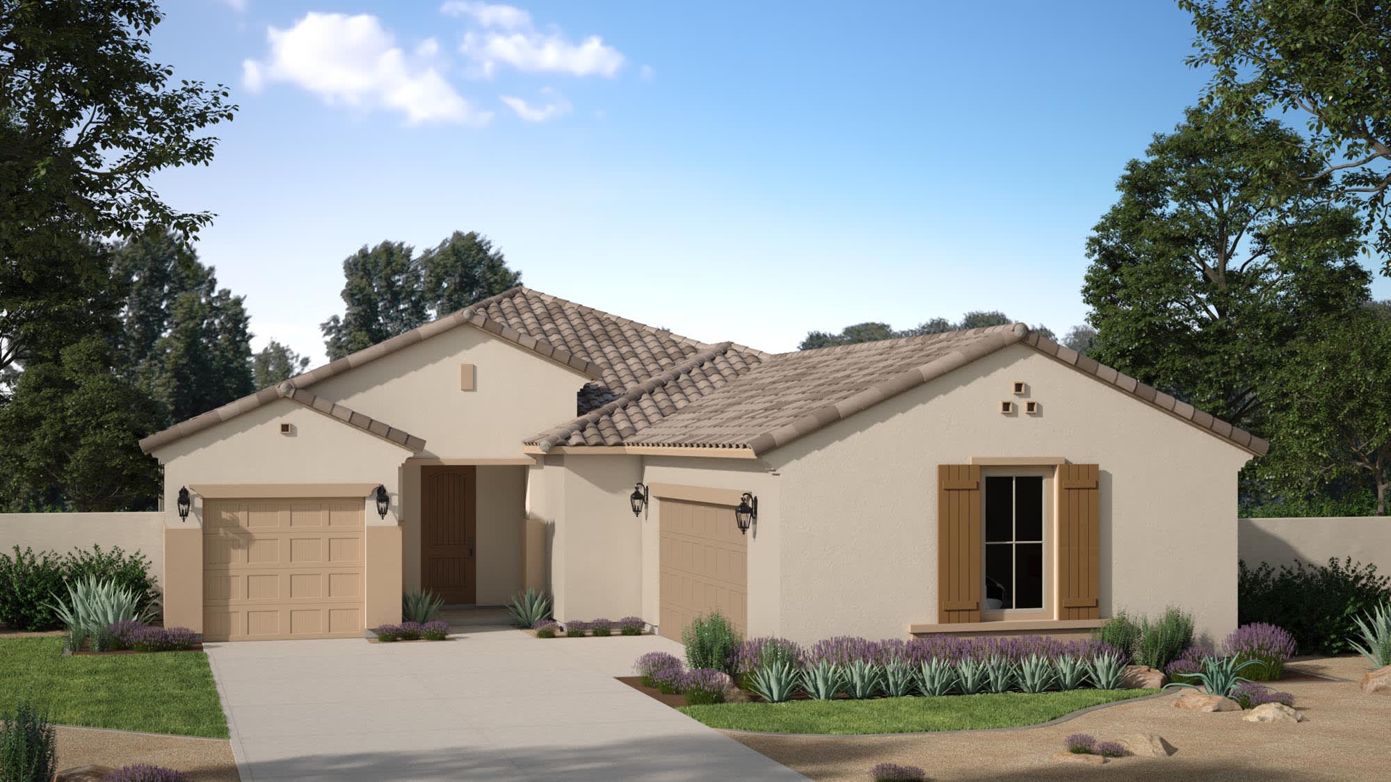 Hualapai Spanish Elevation at Bentridge – Peak Series in Buckeye, Arizona, by Landsea Homes