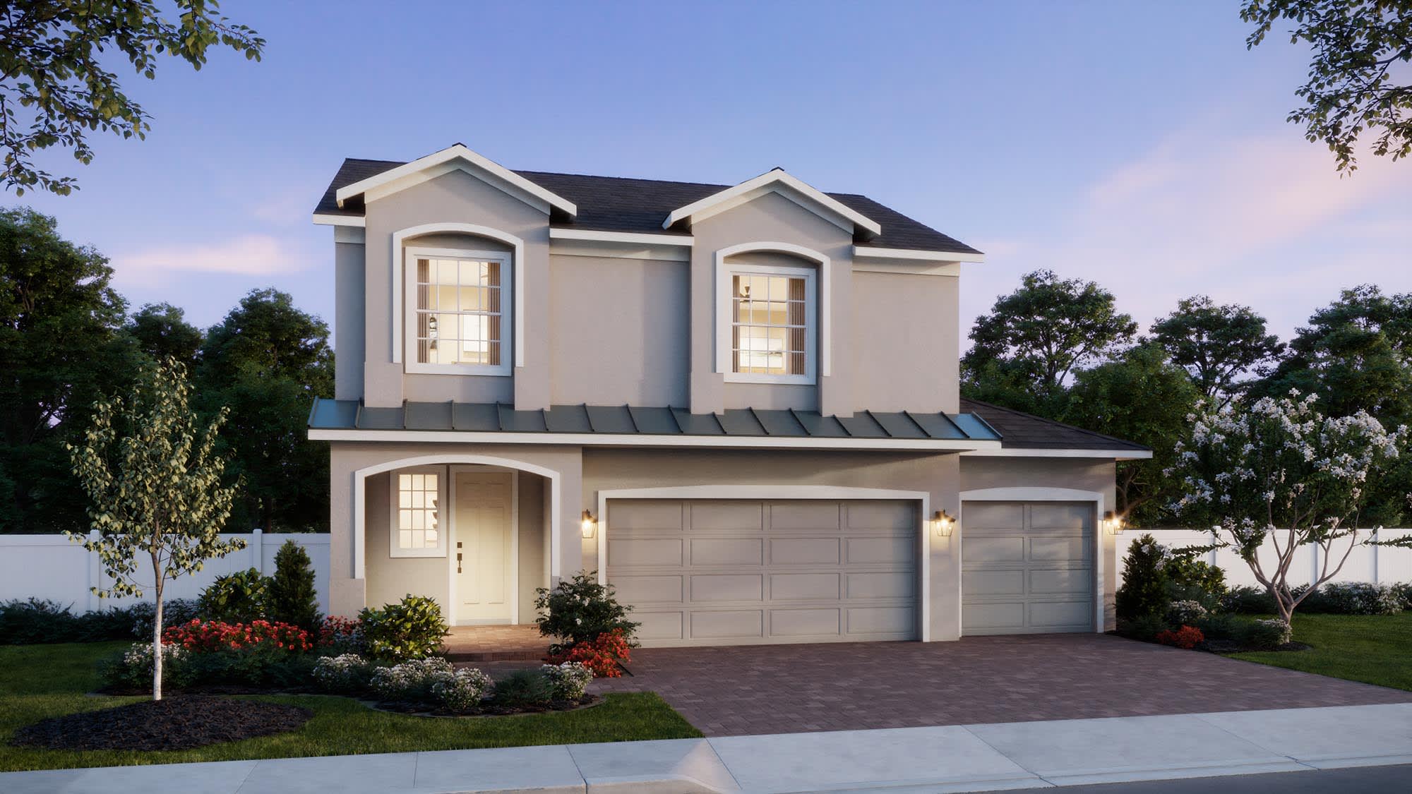 Elevation 2 with Optional 3-Car Garage | Vero | New Homes in Florida | Landsea Homes