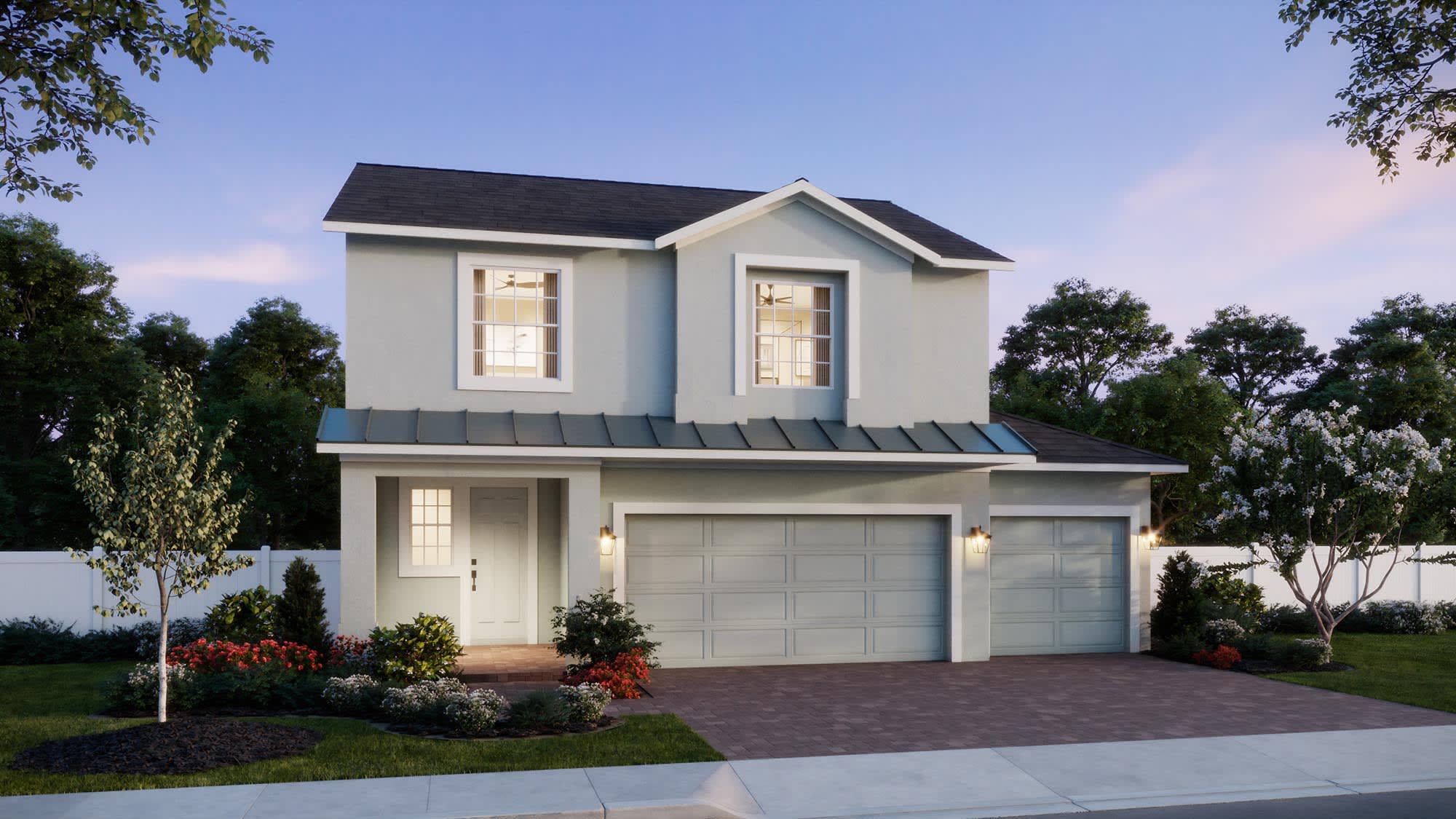 Elevation 3 with Optional 3-Car Garage | Vero | New Homes in Florida | Landsea Homes