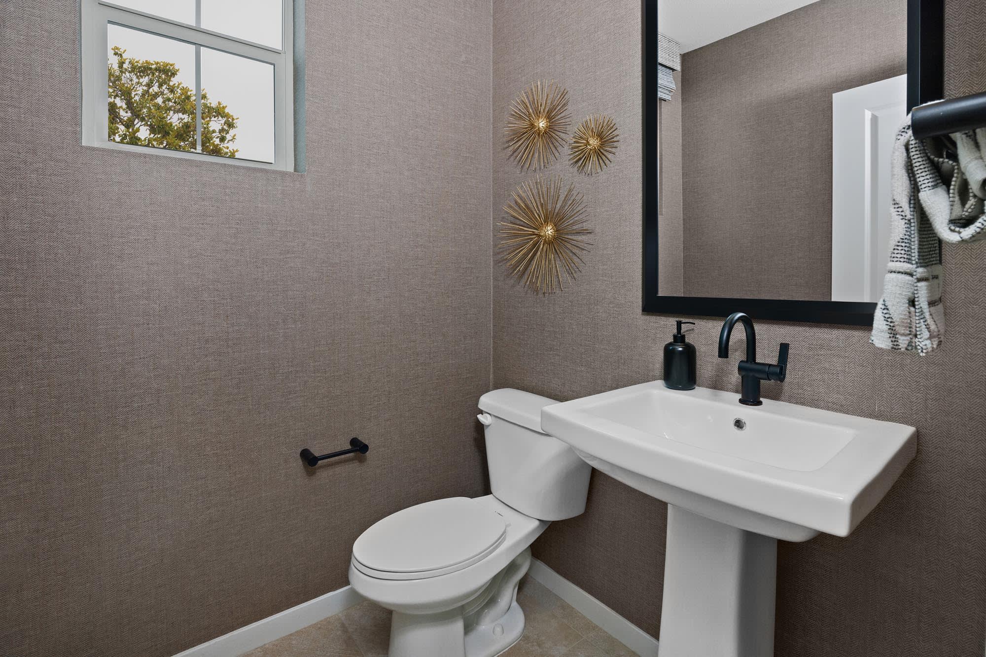 Powder Room | Plan Three | Wildstar at Narra Hills in North Fontana, CA by Landsea Homes