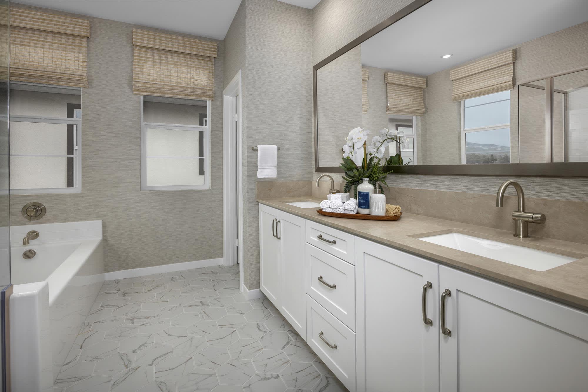 Primary Bathroom | Plan One | Wildstar at Narra Hills in North Fontana, CA by Landsea Homes