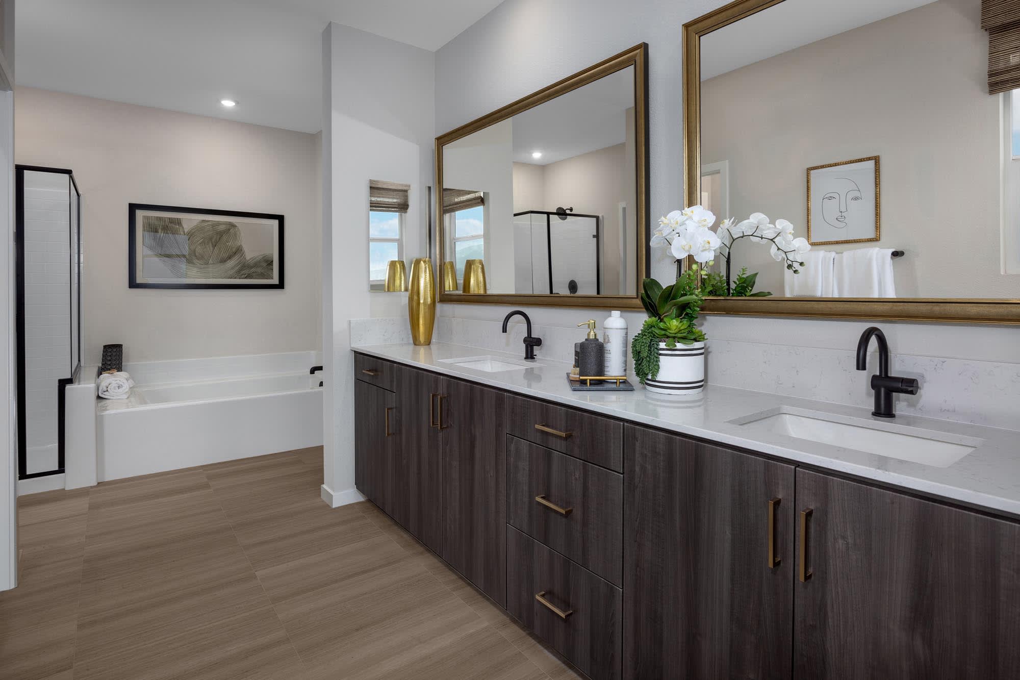 Primary Bathroom | Plan Two | Wildstar at Narra Hills in North Fontana, CA by Landsea Homes