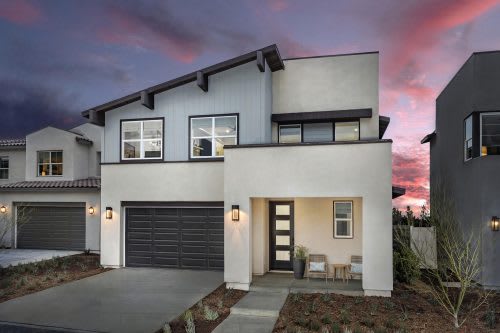 Exterior Dusk | Plan One | Strata | Narra Hills | New Single-Family Homes in North Fontana, CA | Landsea Homes