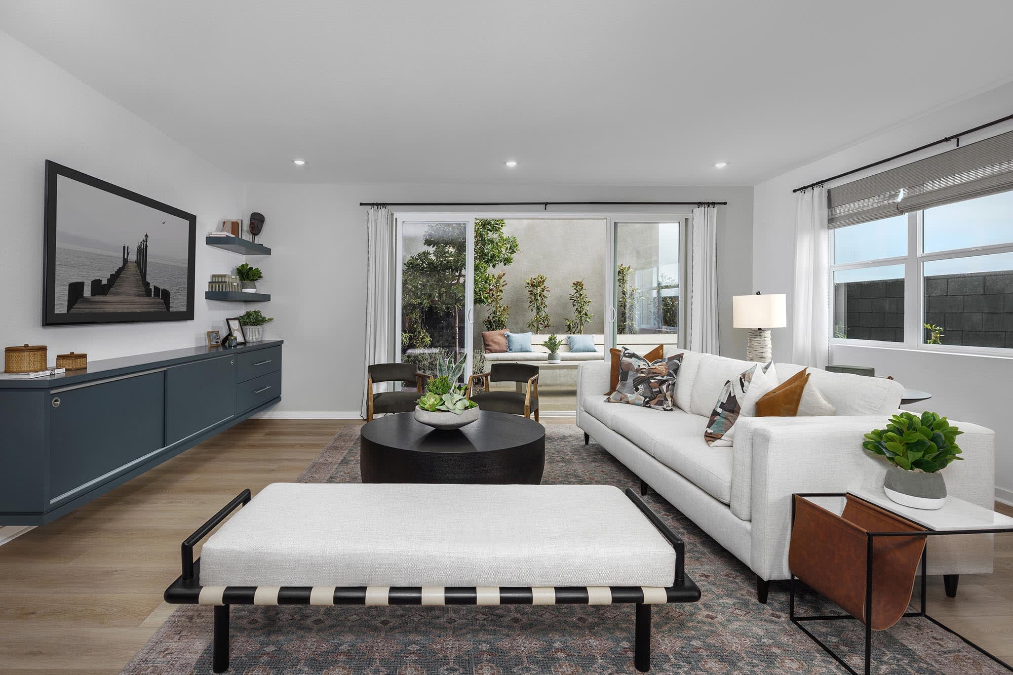 Great Room & Patio Open | Plan One | Strata | Narra Hills | New Single-Family Homes in North Fontana, CA | Landsea Homes