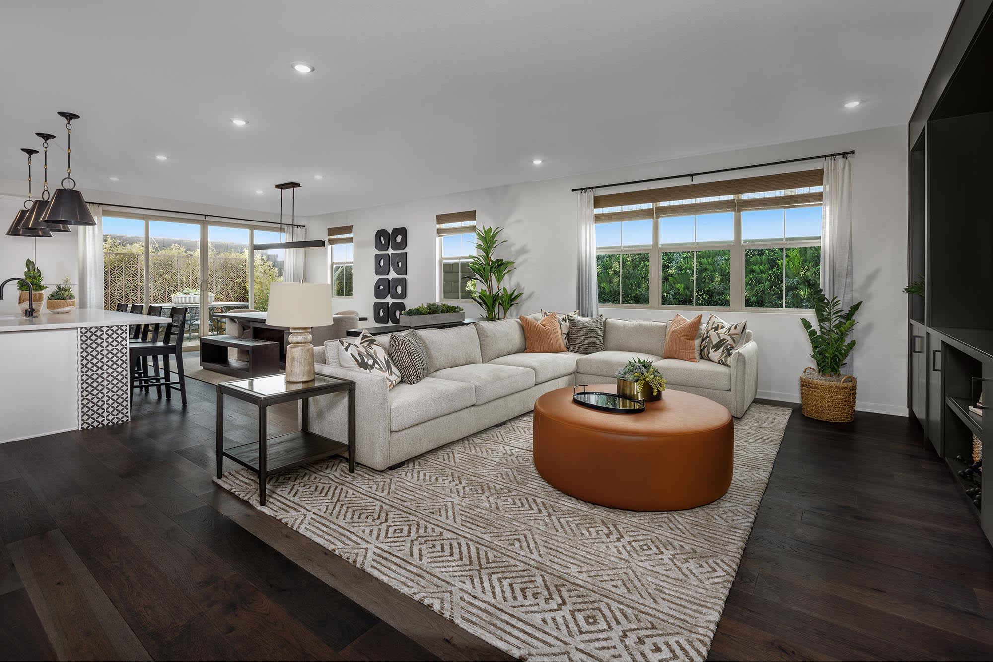 Great Room & Patio | Plan Four | Strata | Narra Hills | New Single-Family Homes in North Fontana, CA | Landsea Homes