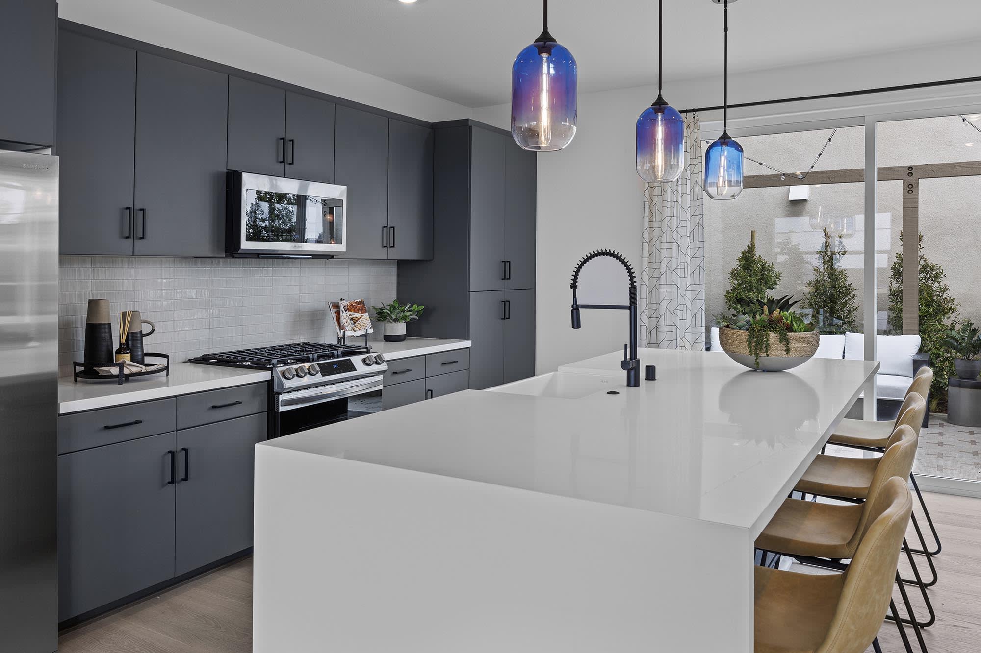 Kitchen & Patio | Plan Three | Strata | Narra Hills | New Single-Family Homes in North Fontana, CA | Landsea Homes