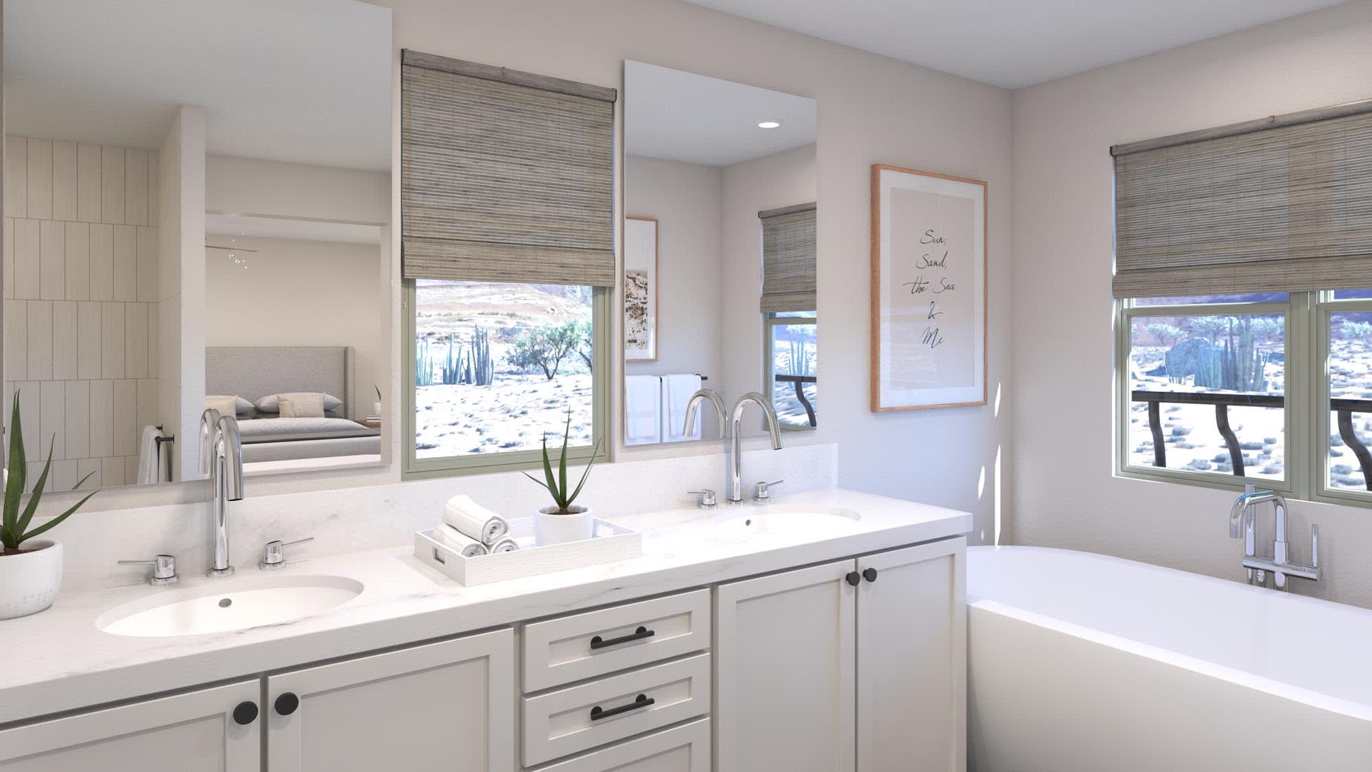 Primary Bathroom | Millennial | Solvida at Estrella | New Homes in Goodyear, AZ | Landsea Homes