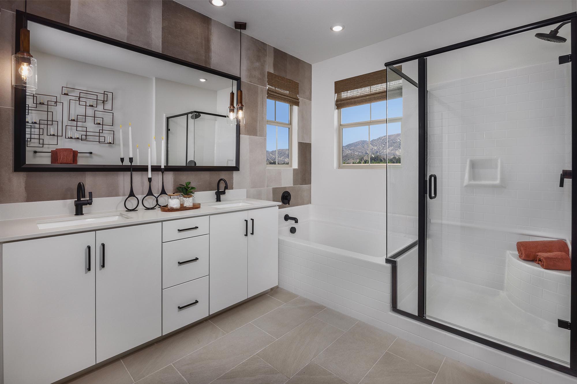 Primary Bathroom | Plan Four | Strata | Narra Hills | New Single-Family Homes in North Fontana, CA | Landsea Homes