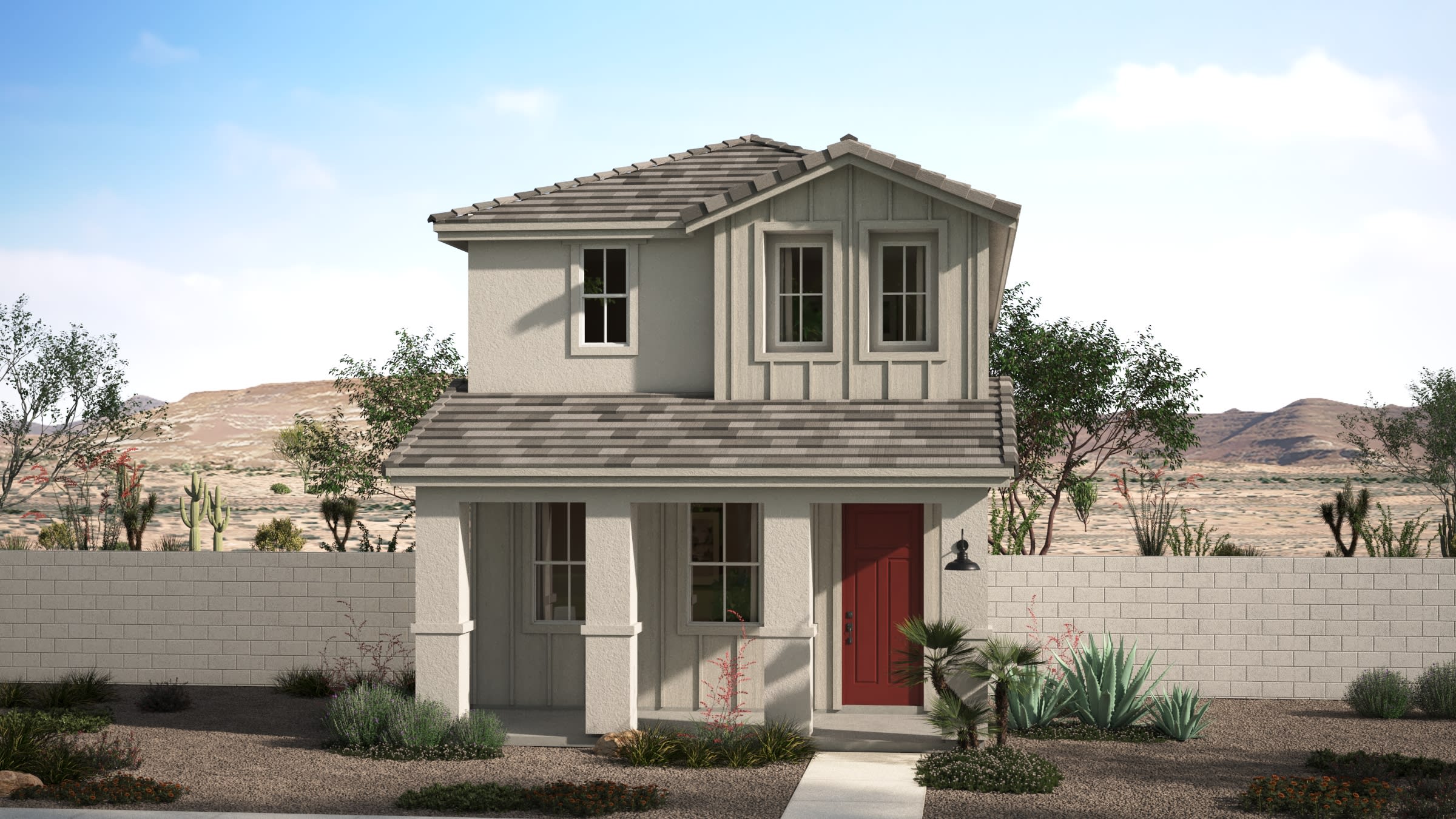 Farmhouse Elevation | Sterling | Solvida at Estrella | New Homes in Goodyear, AZ | Landsea Homes