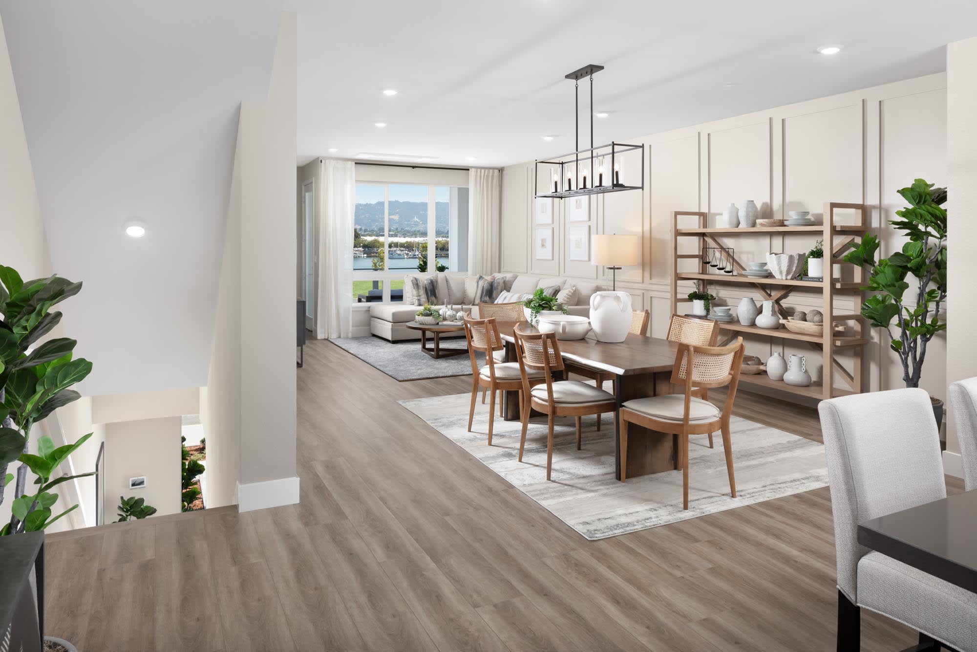 Dining and Living Room - Plan One - Waterside at Alameda Marina - Townhomes in Alameda, CA - Landsea Homes
