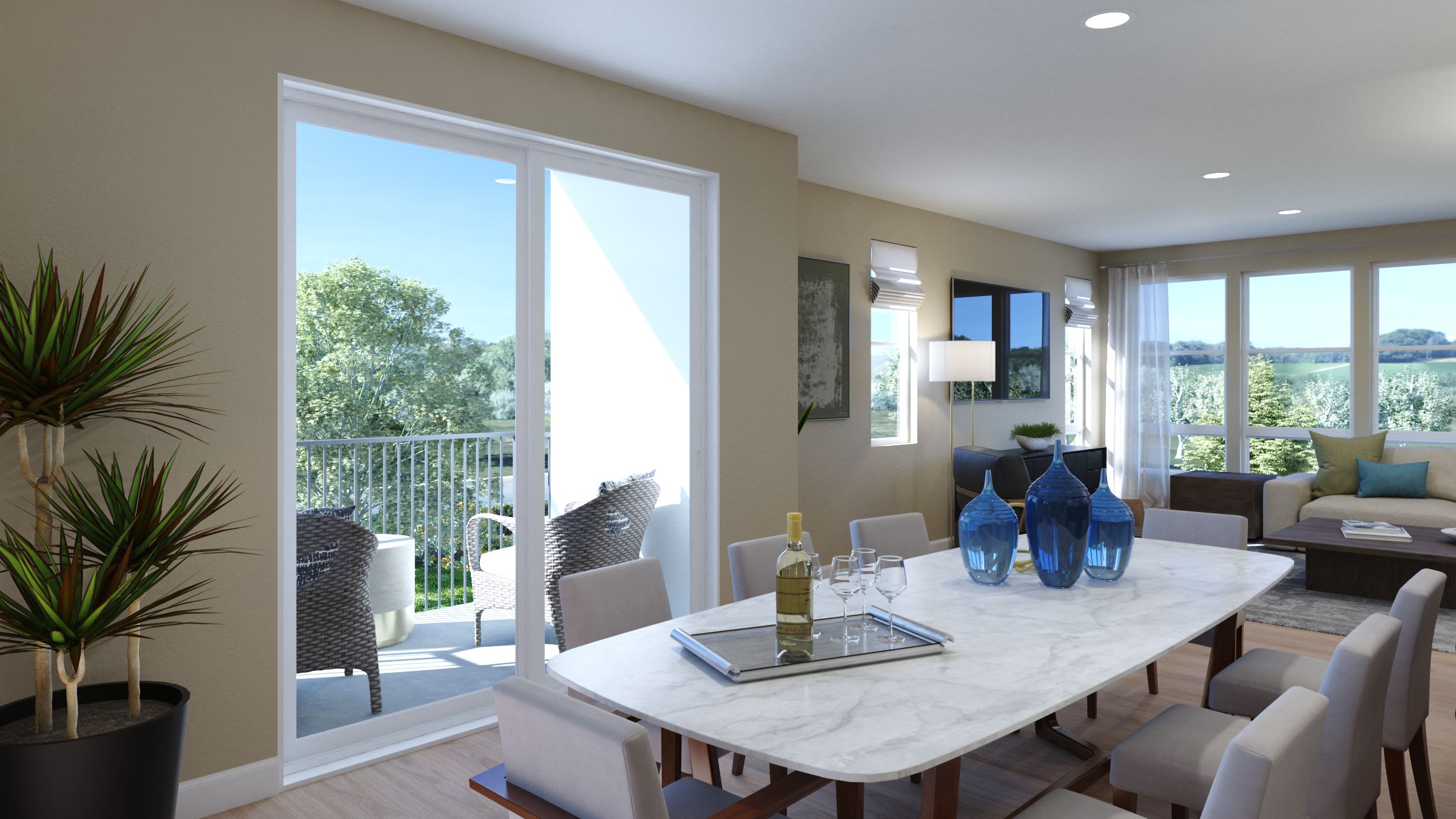 Dining Room | Plan 7 | Island View at Alameda Marina | New Homes in Alameda, CA | Landsea Homes