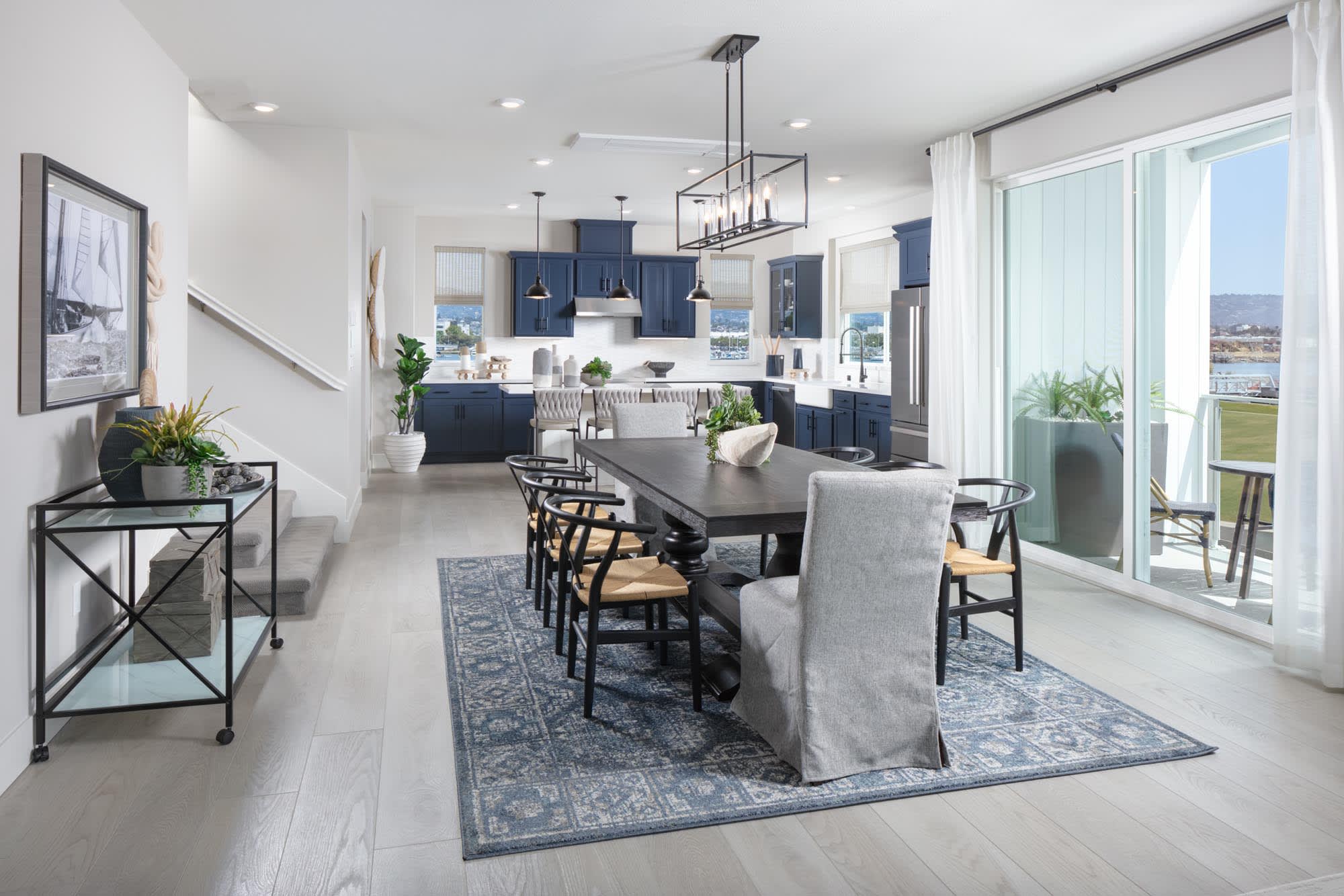 Dining Room and Deck - Plan Three - Waterside at Alameda Marina - Townhomes in Alameda, CA - Landsea Homes