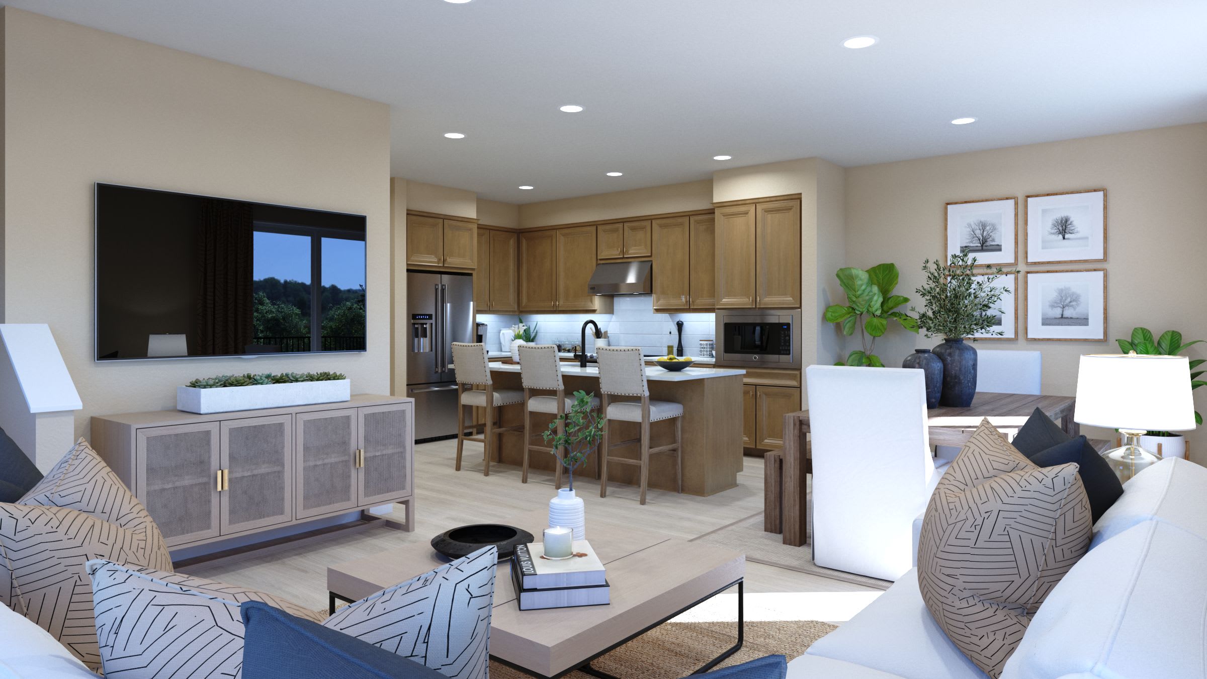 Great Room | Plan 2 | Island View at Alameda Marina | New Homes in Alameda, CA | Landsea Homes