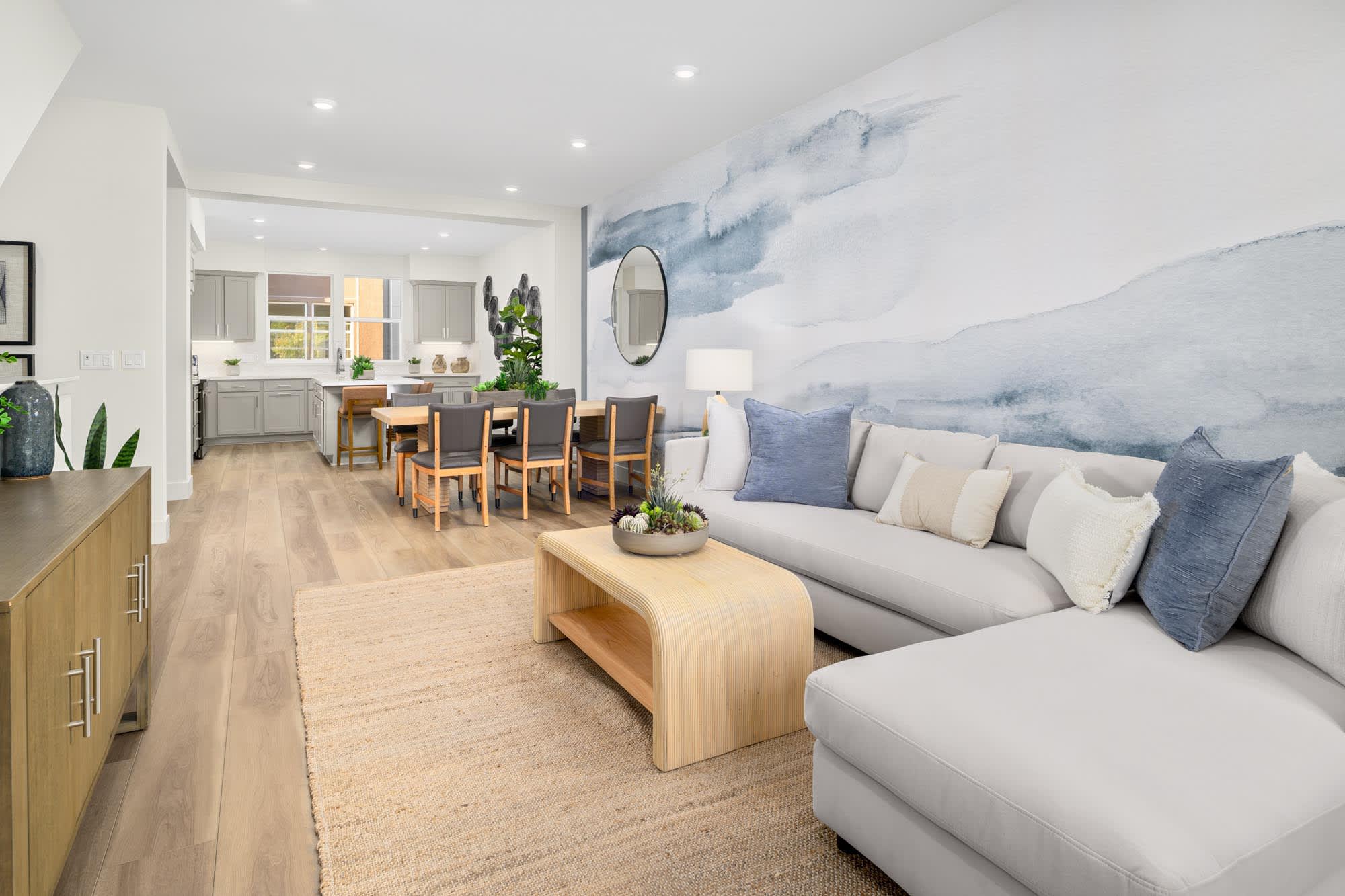 Great Room to Kitchen | Plan 1 | Island View at Alameda Marina | New Homes in Alameda, CA | Landsea Homes