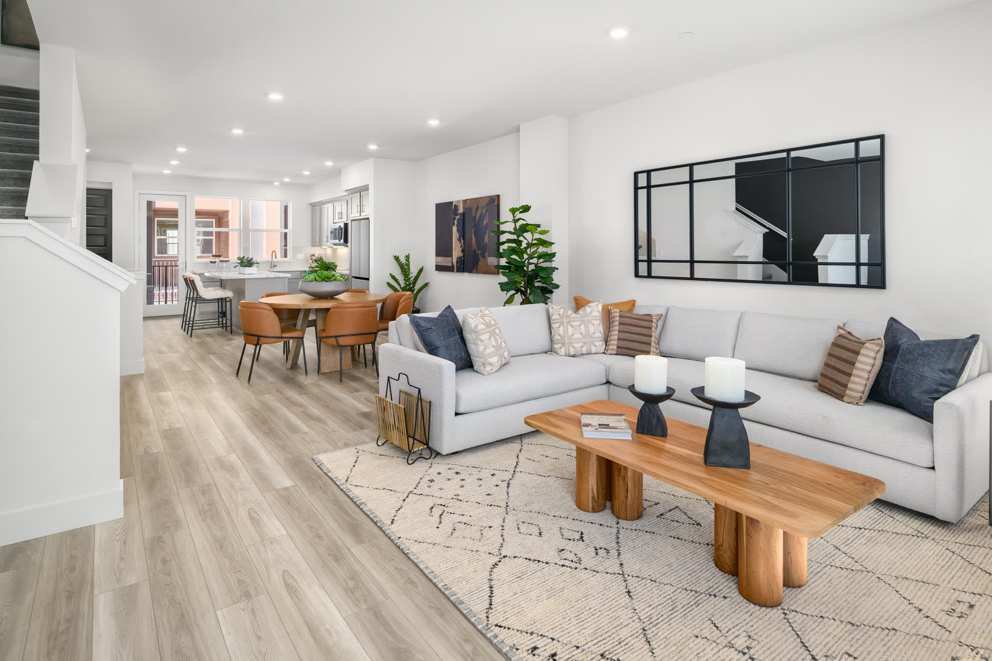 Great Room to Kitchen | Plan 5 | Island View at Alameda Marina | New Homes in Alameda, CA | Landsea Homes