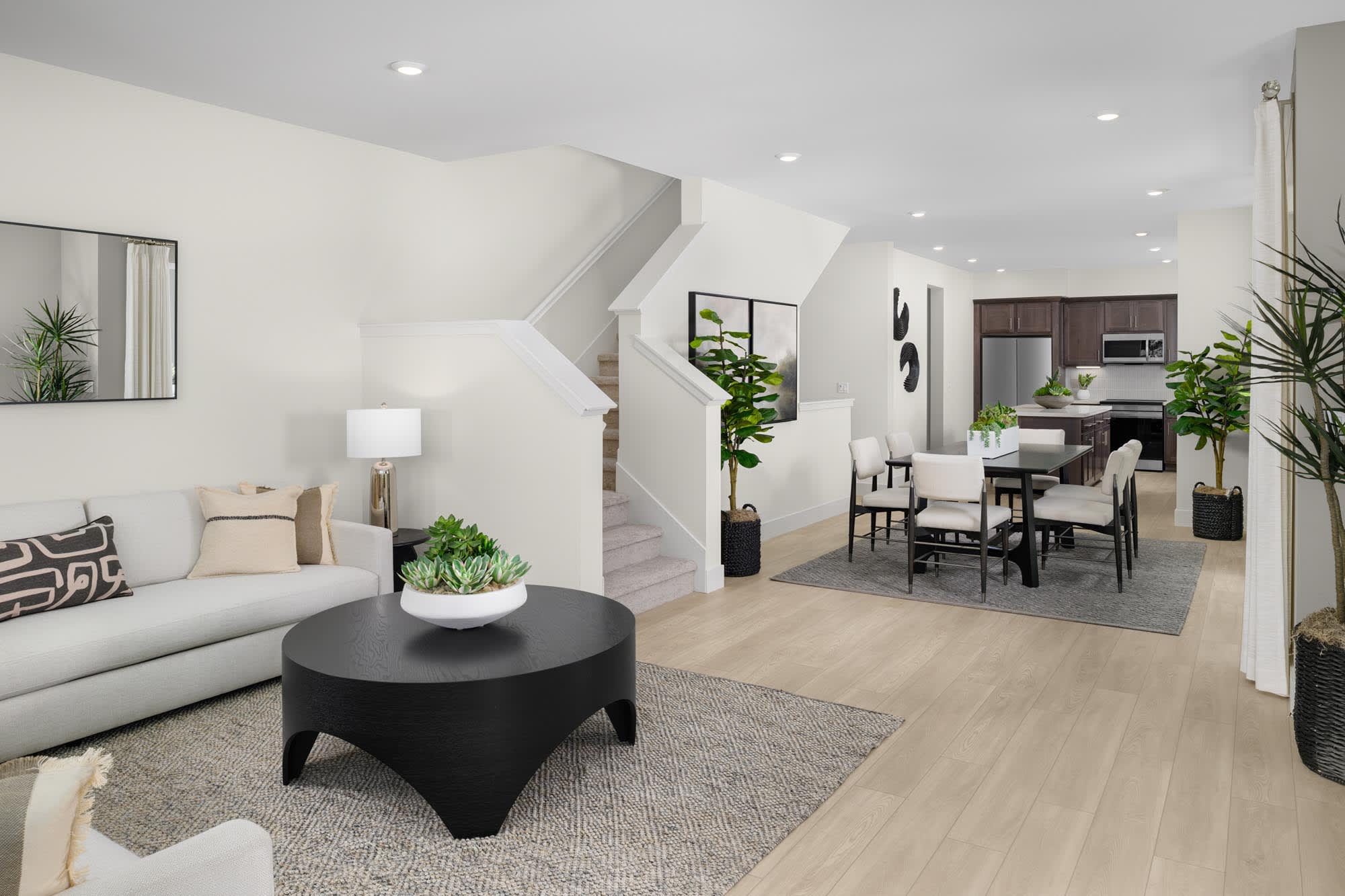 Great Room to Kitchen | Plan 6 | Island View at Alameda Marina | New Homes in Alameda, CA | Landsea Homes