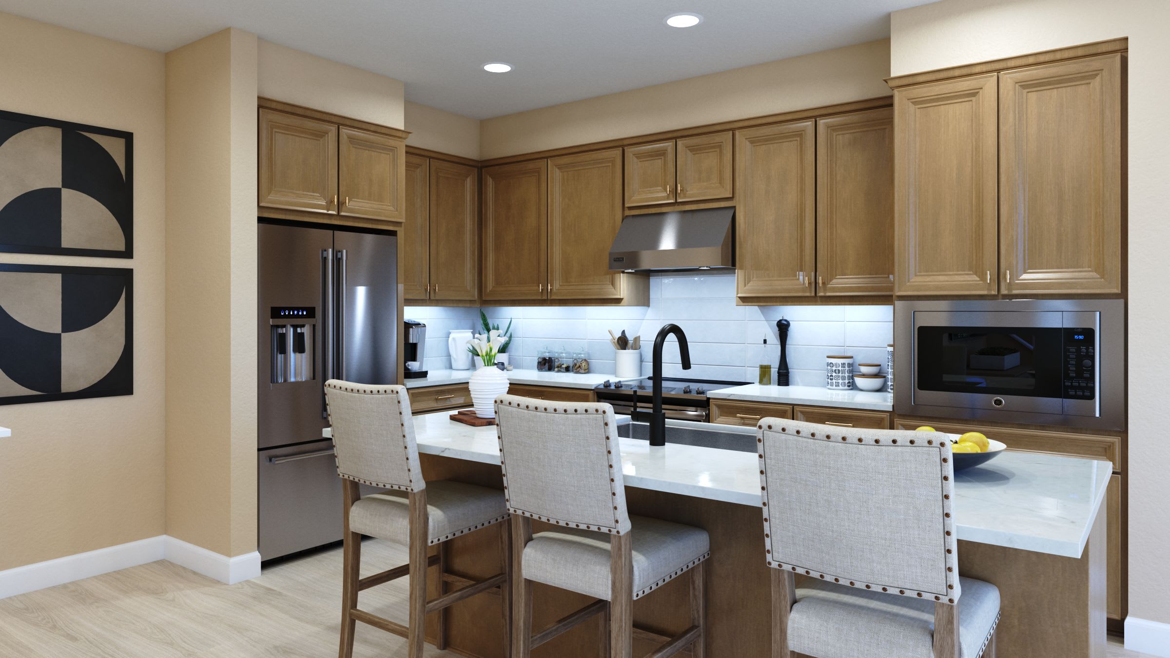 Kitchen | Plan 2 | Island View at Alameda Marina | New Homes in Alameda, CA | Landsea Homes