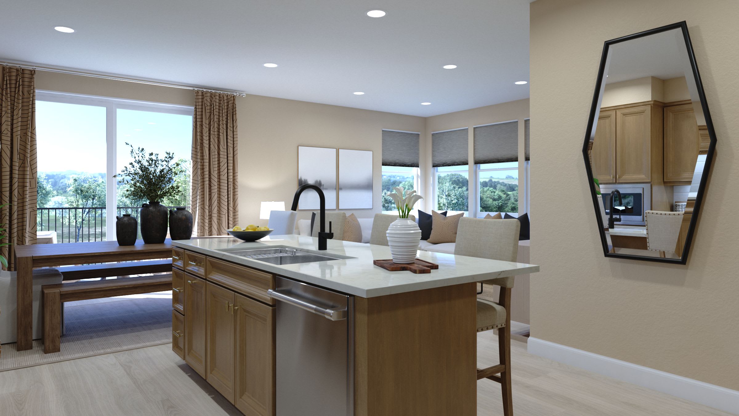 Kitchen | Plan 2 | Island View at Alameda Marina | New Homes in Alameda, CA | Landsea Homes