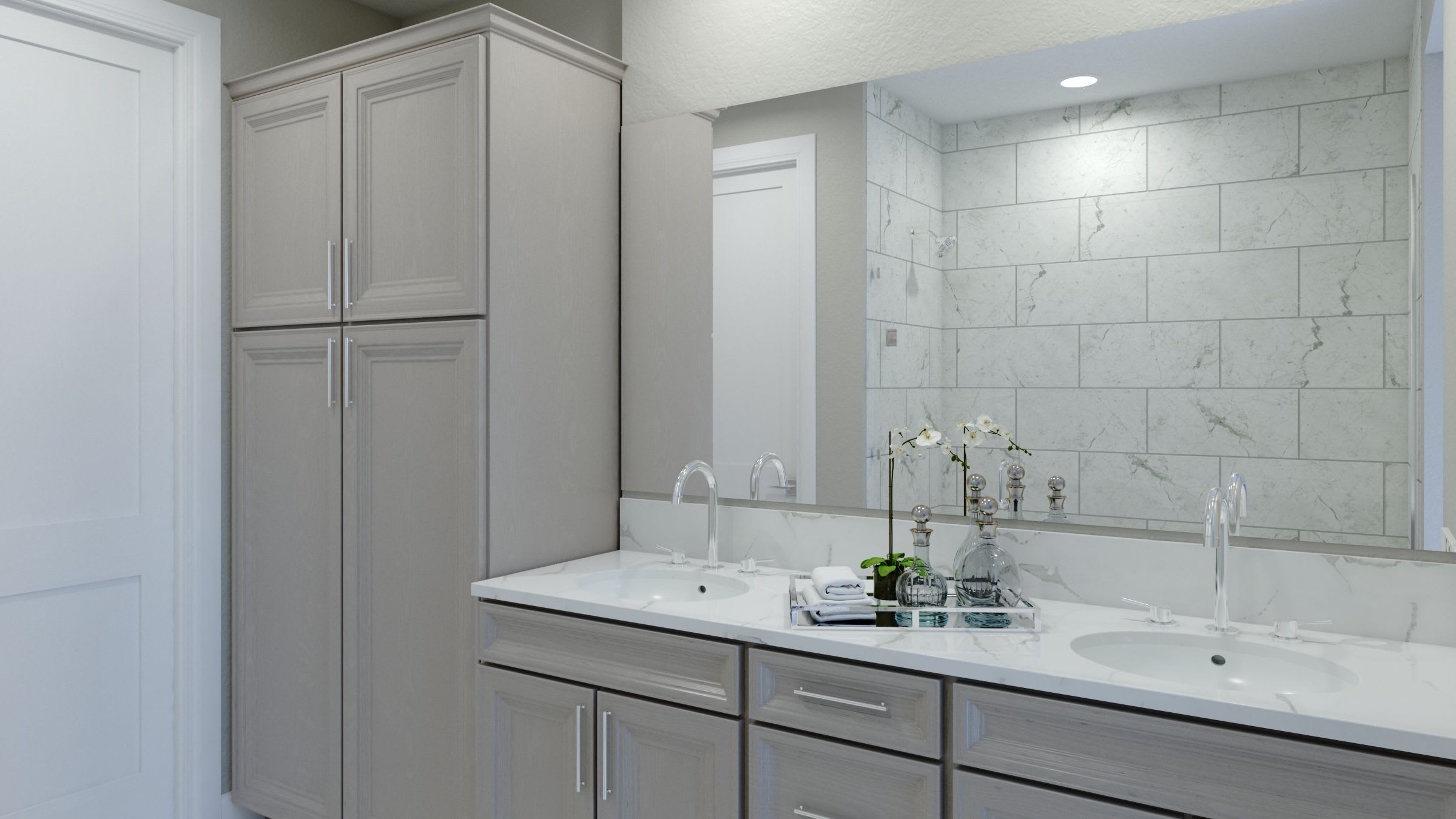 Primary Bath | Plan 3 | Island View at Alameda Marina | New Homes in Alameda, CA | Landsea Homes