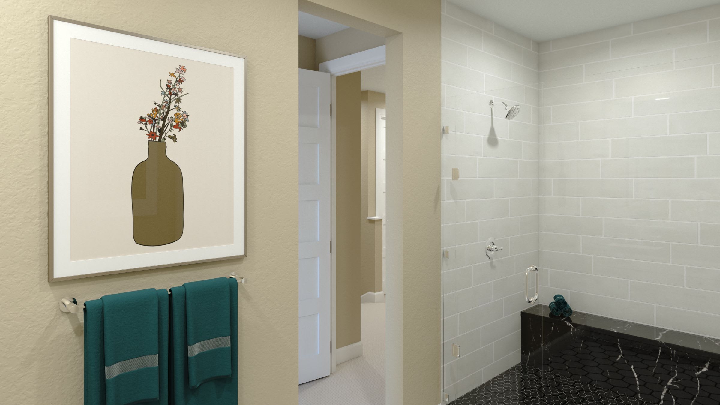 Primary Bath | Plan 7 | Island View at Alameda Marina | New Homes in Alameda, CA | Landsea Homes