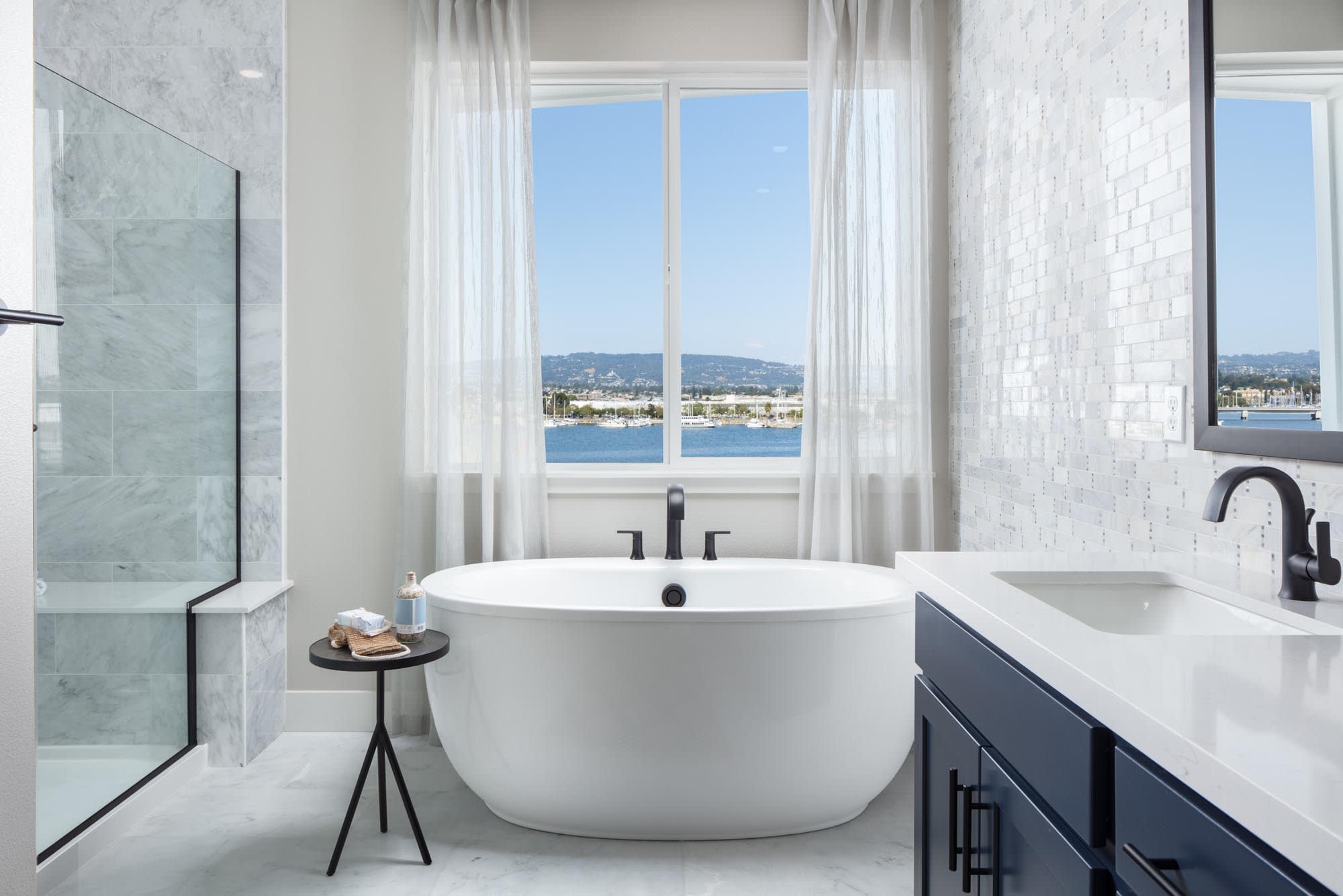 Primary Bathroom Detail - Plan Three - Waterside at Alameda Marina - Townhomes in Alameda, CA - Landsea Homes