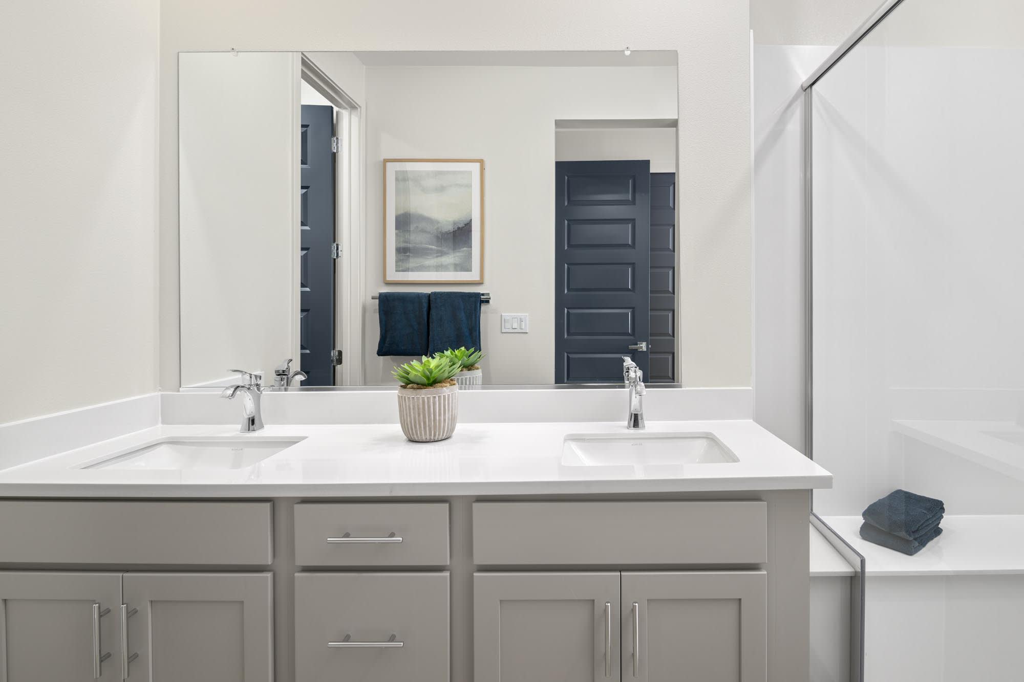 Primary Bathroom | Plan 1 | Island View at Alameda Marina | New Homes in Alameda, CA | Landsea Homes