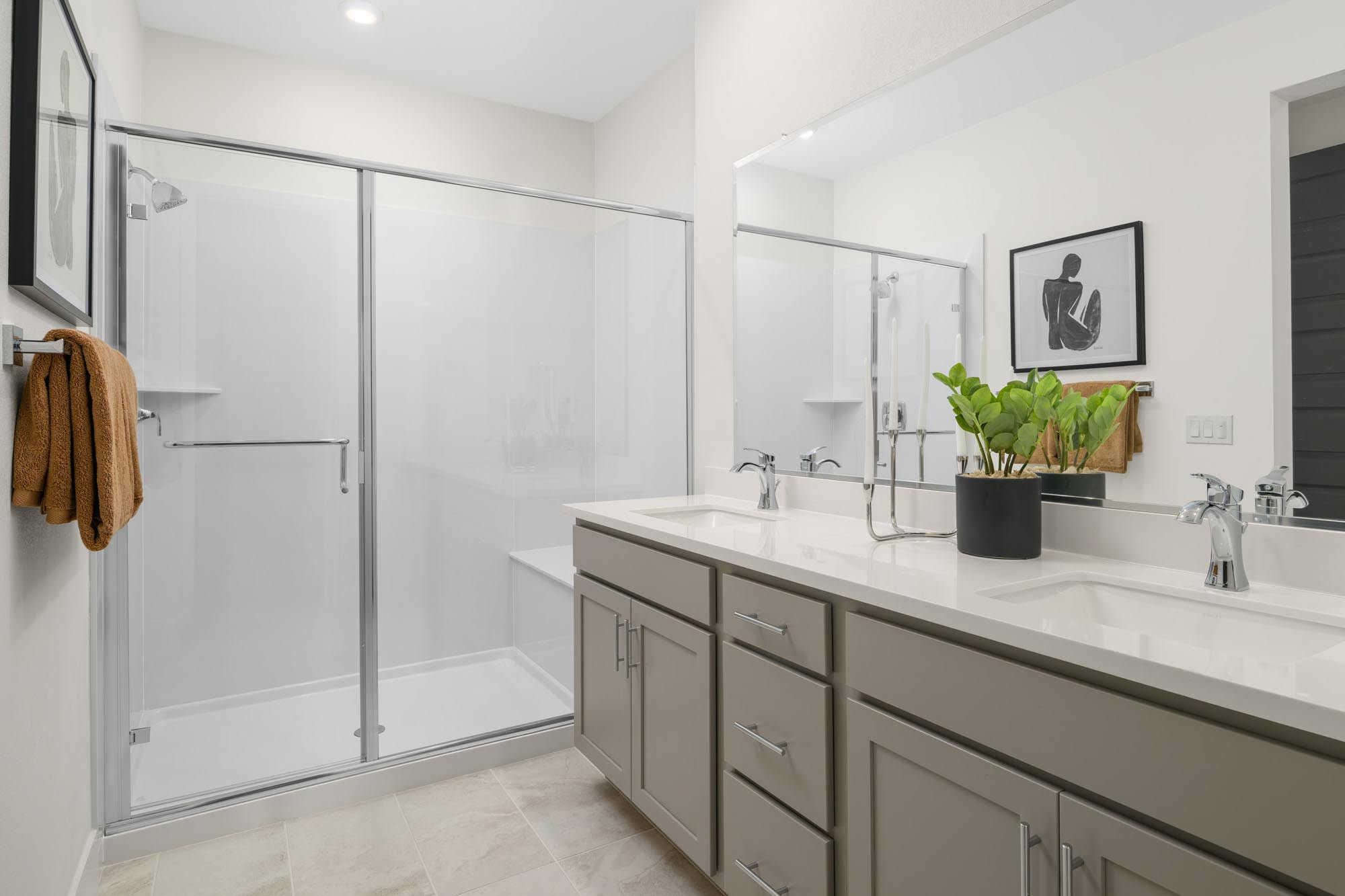 Primary Bathroom | Plan 5 | Island View at Alameda Marina | New Homes in Alameda, CA | Landsea Homes