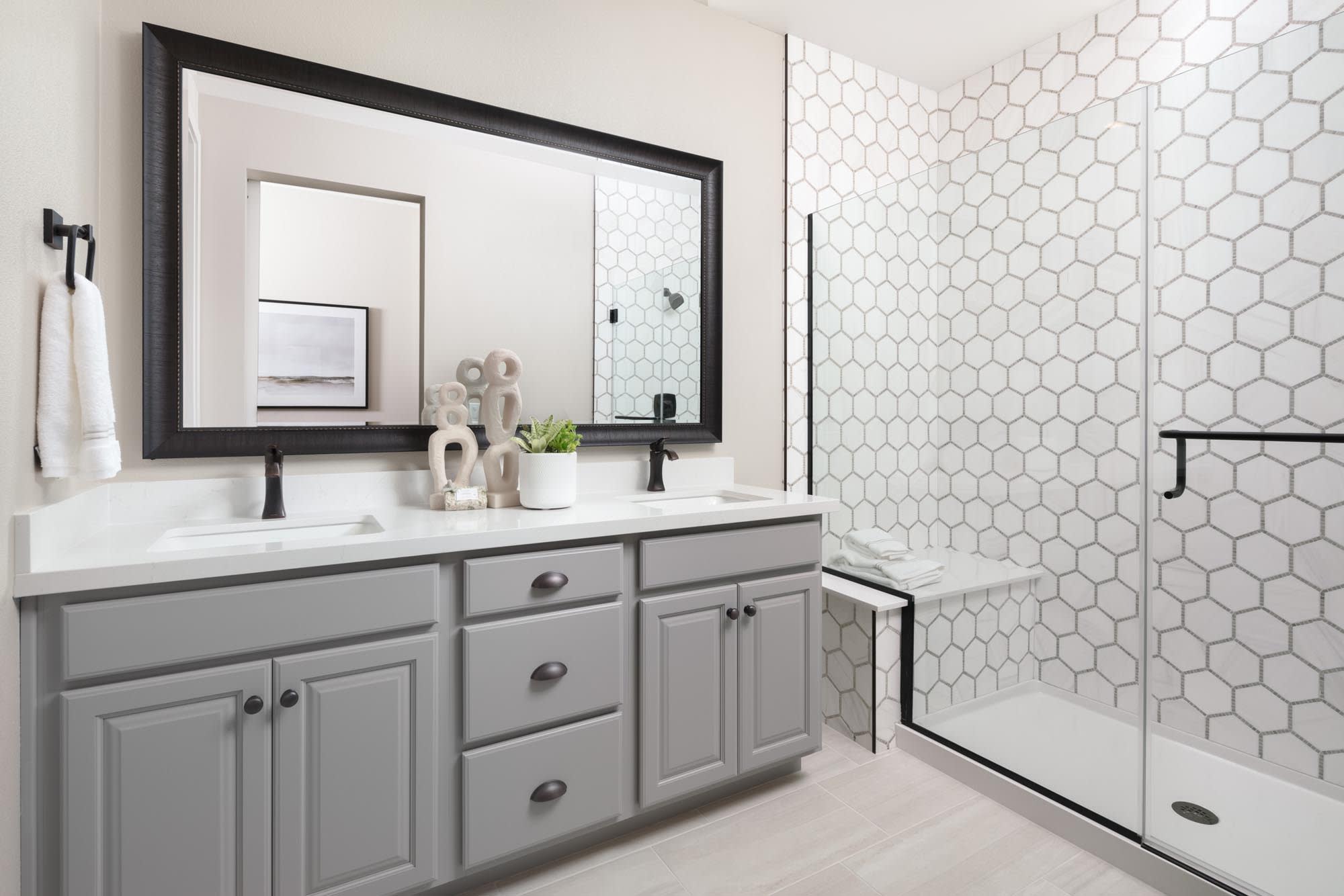 Primary Bathroom - Plan One - Waterside at Alameda Marina - Townhomes in Alameda, CA - Landsea Homes