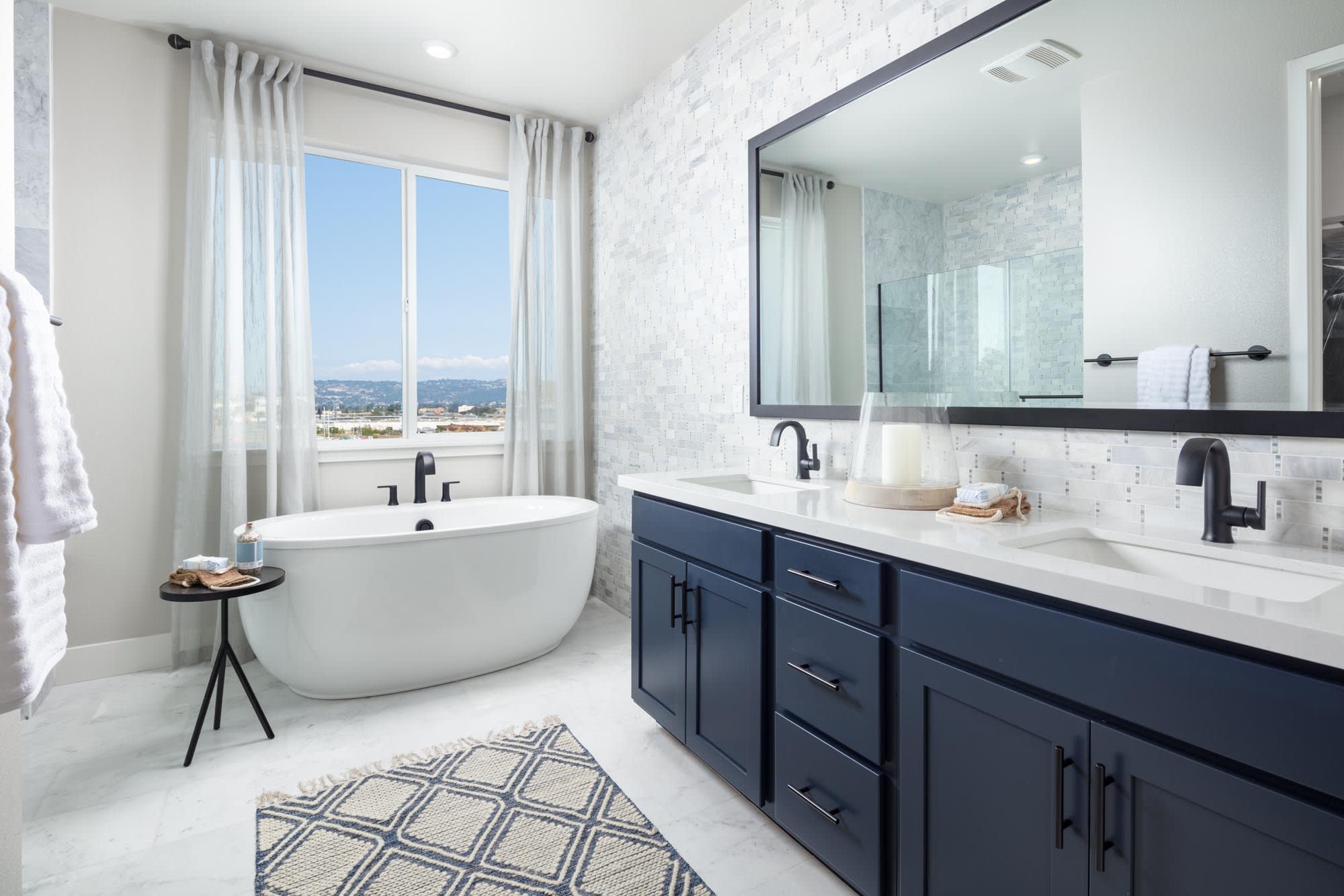 Primary Bathroom - Plan Three - Waterside at Alameda Marina - Townhomes in Alameda, CA - Landsea Homes