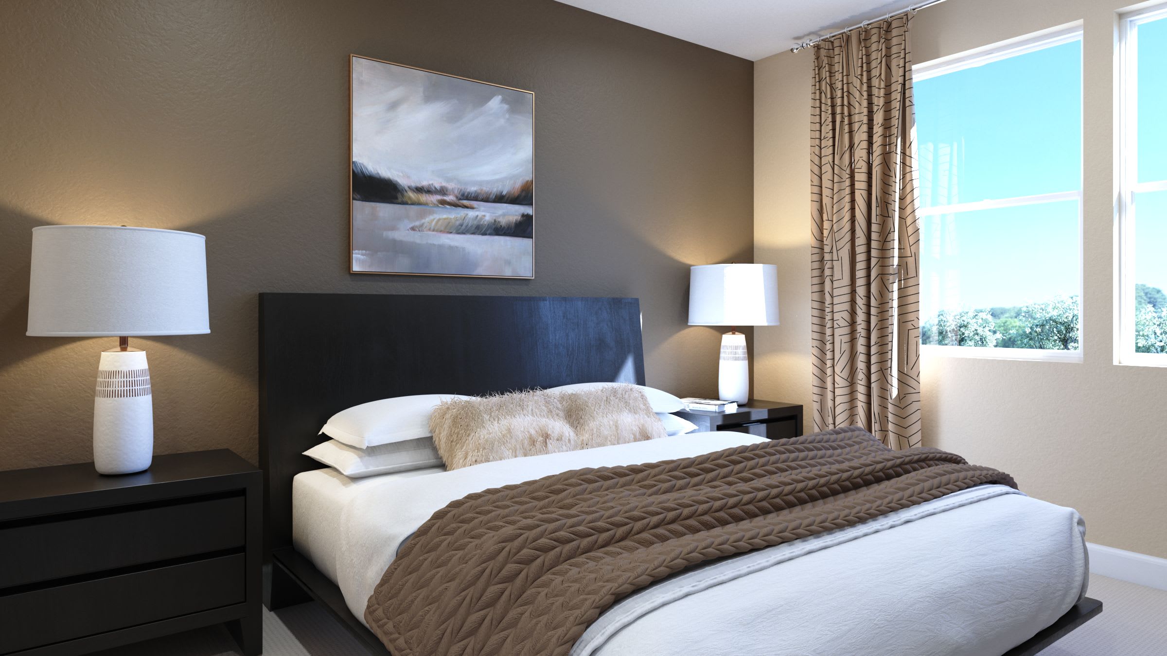 Primary Bedroom | Plan 2 | Island View at Alameda Marina | New Homes in Alameda, CA | Landsea Homes