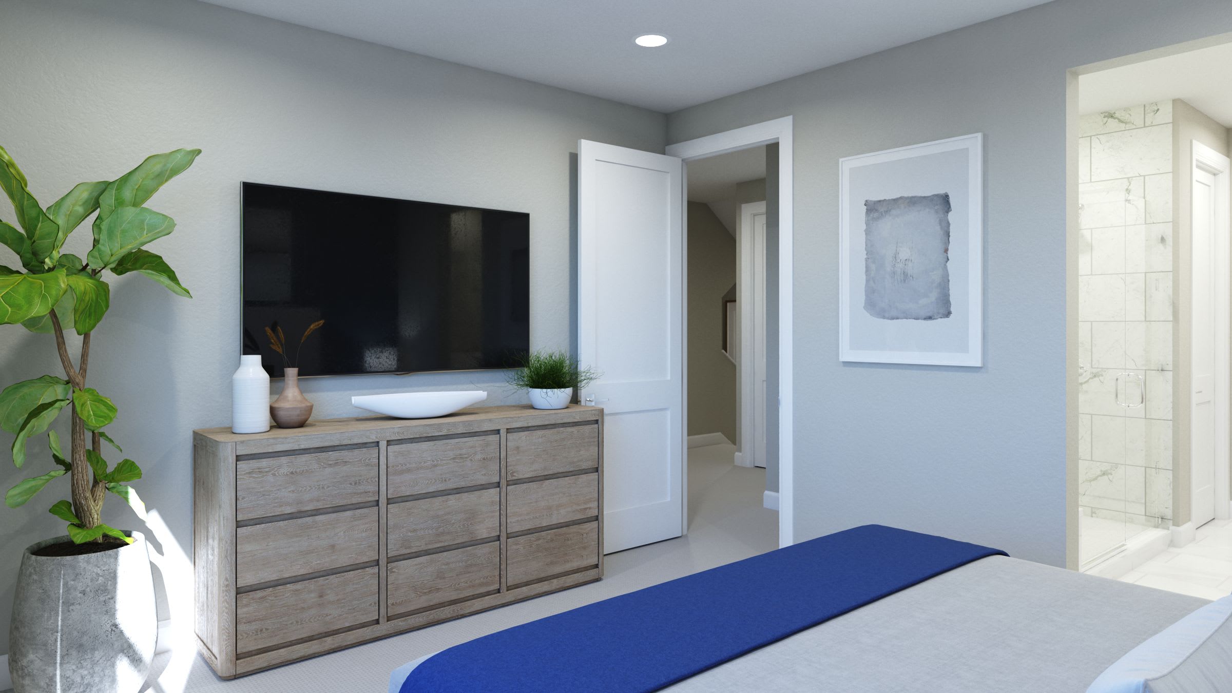 Primary Bedroom | Plan 3 | Island View at Alameda Marina | New Homes in Alameda, CA | Landsea Homes