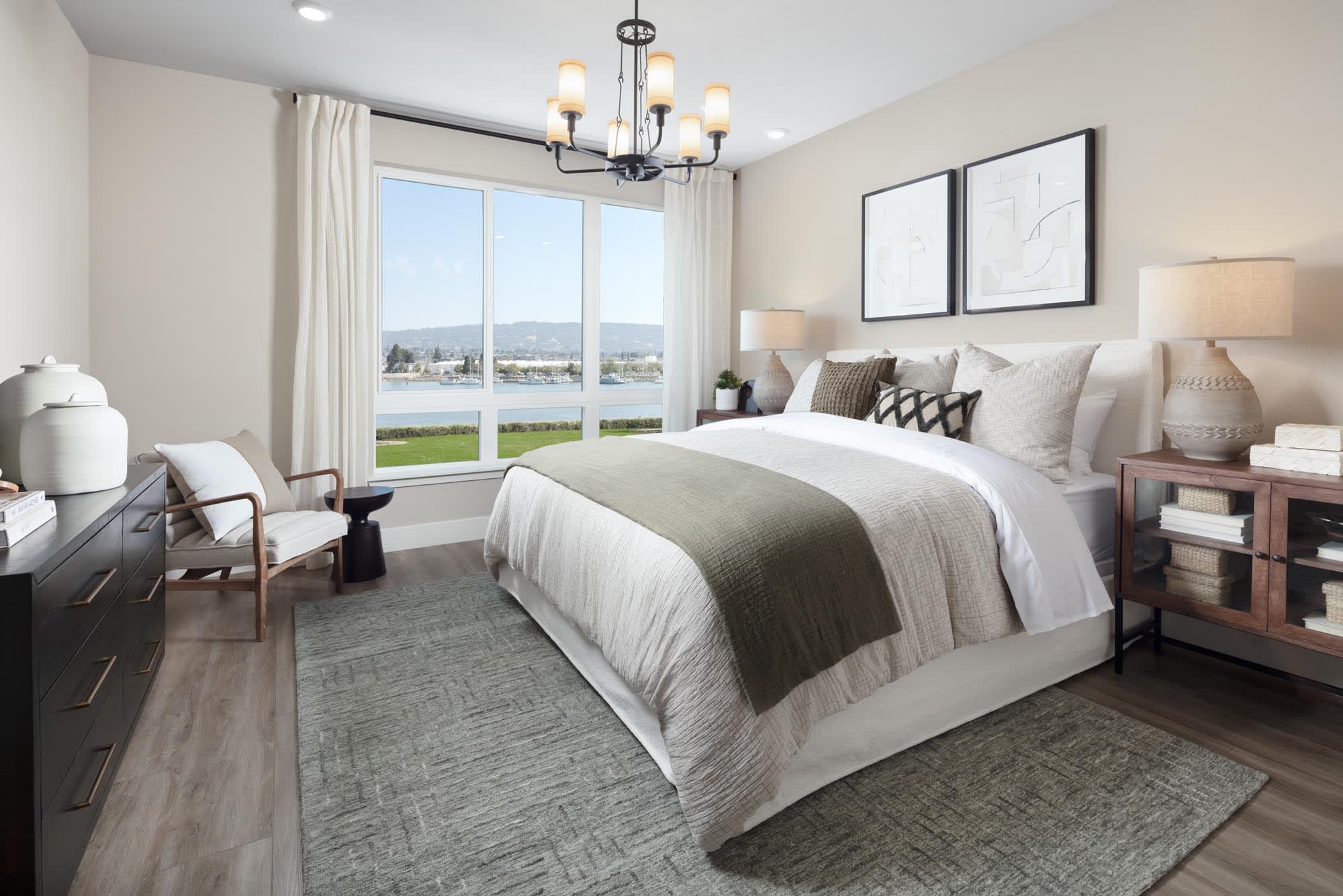 Primary Bedroom - Plan One - Waterside at Alameda Marina - Townhomes in Alameda, CA - Landsea Homes