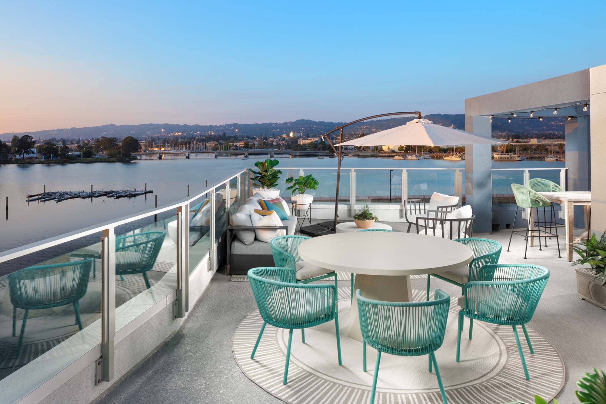 Rooftop Deck - Plan Two - Waterside at Alameda Marina - Townhomes in Alameda, CA - Landsea Homes