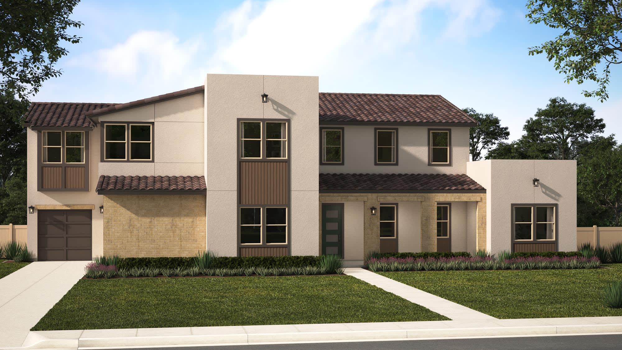Elevation B | Plan Two R (100) | Goldenpeak at Narra Hills | New Homes in North Fontana, CA | Landsea Homes