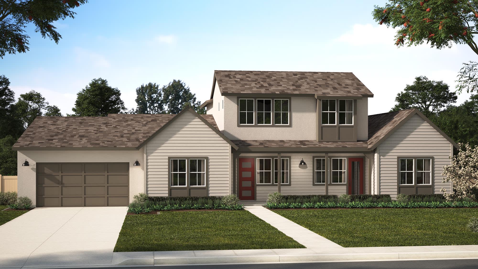Elevation D | Plan One X (100) | Goldenpeak at Narra Hills | New Homes in North Fontana, CA | Landsea Homes